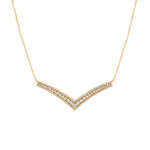 MICHAEL M Necklaces 14K Yellow Gold Europa Chevron Necklace CN399-14KYG