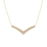 MICHAEL M Necklaces 14K Yellow Gold Europa Chevron Necklace CN399-14KYG