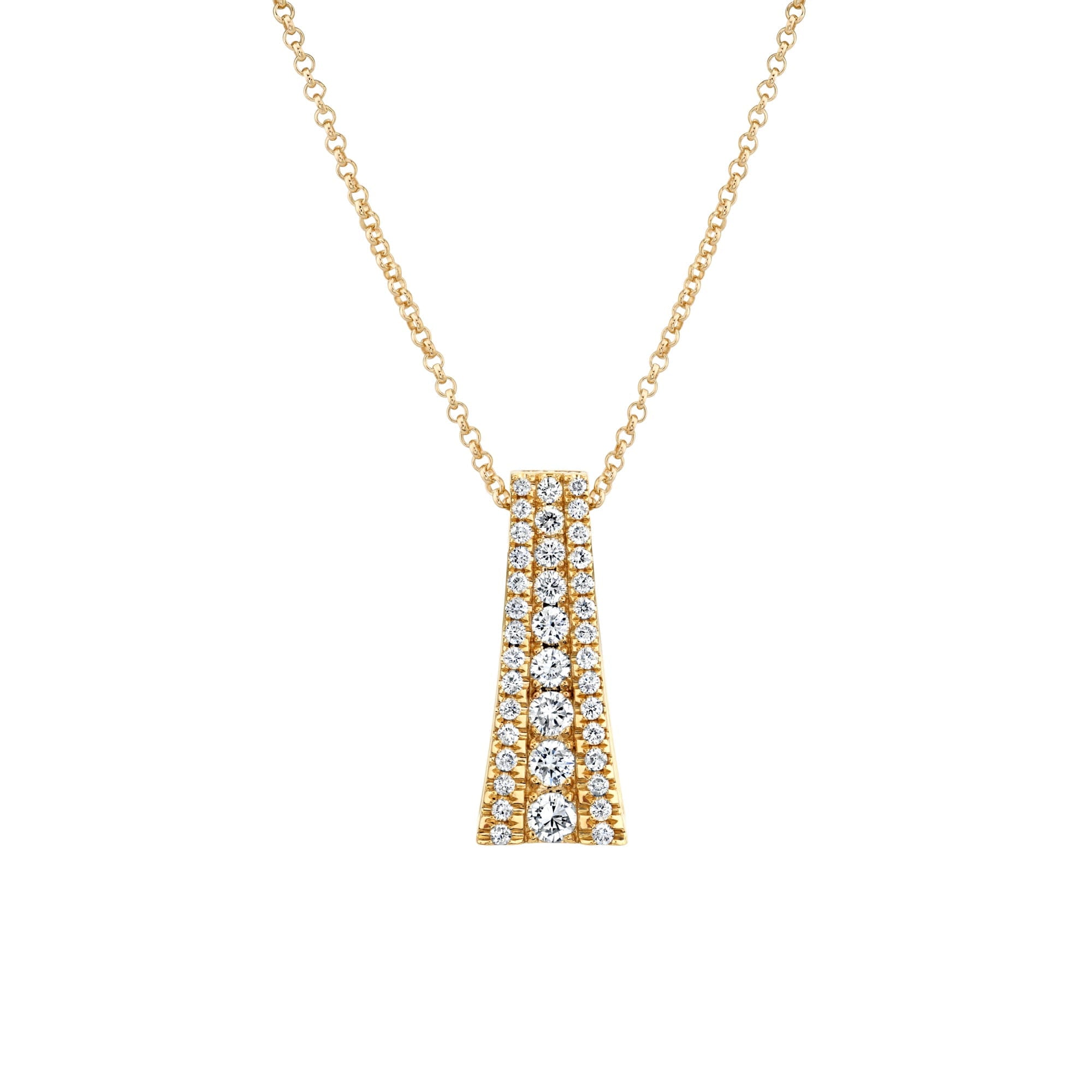 MICHAEL M Necklaces 14K Yellow Gold Europa Flare Pendant P398-14KYG