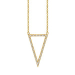 MICHAEL M Necklaces 14K Yellow Gold Geometric Triangle Diamond Pendant P226YG
