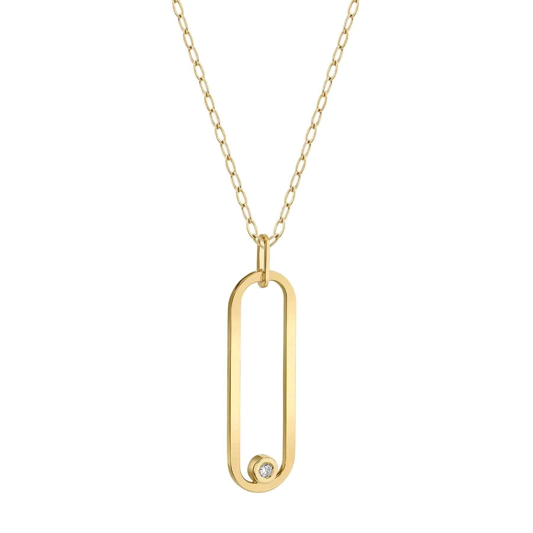 MICHAEL M Necklaces 14K Yellow Gold Longline Link Pendant P360
