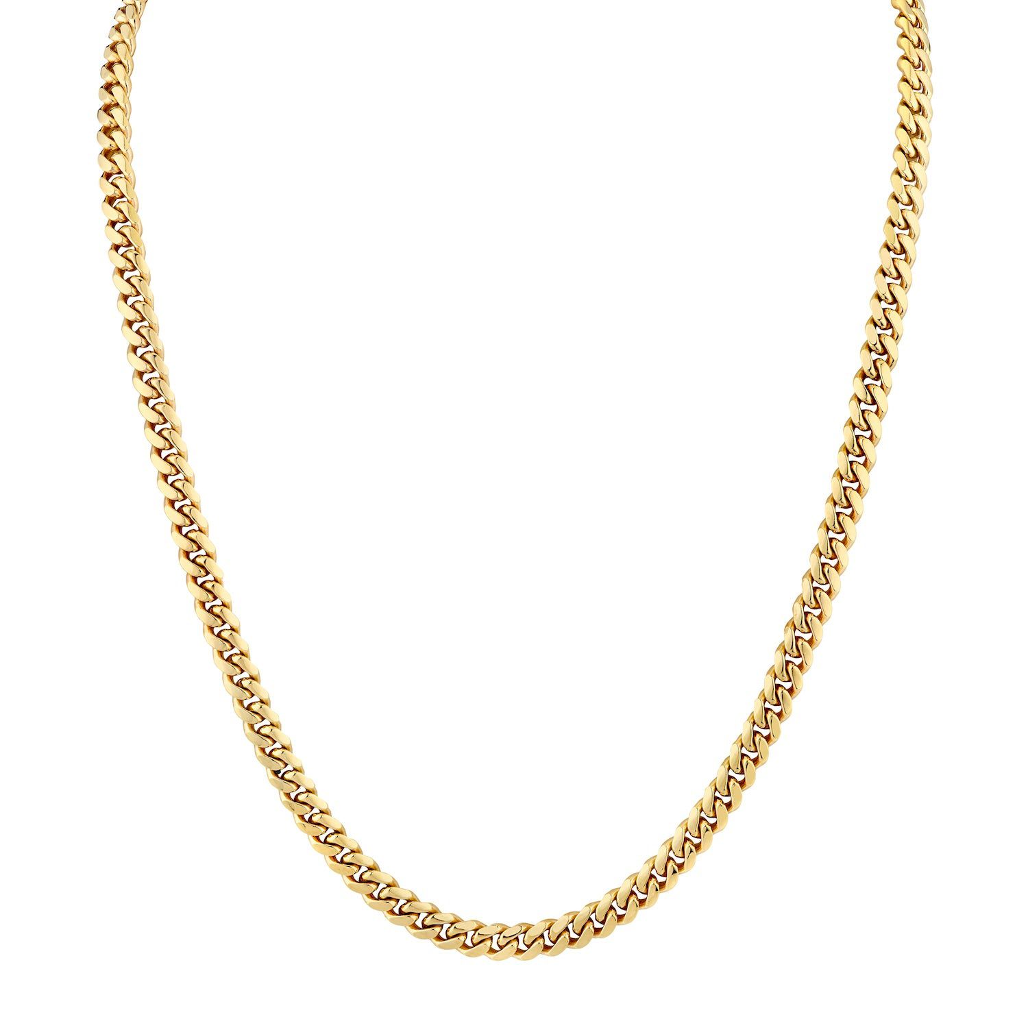 MICHAEL M Necklaces 14K Yellow Gold Men's Cuban Chain Necklace MC102