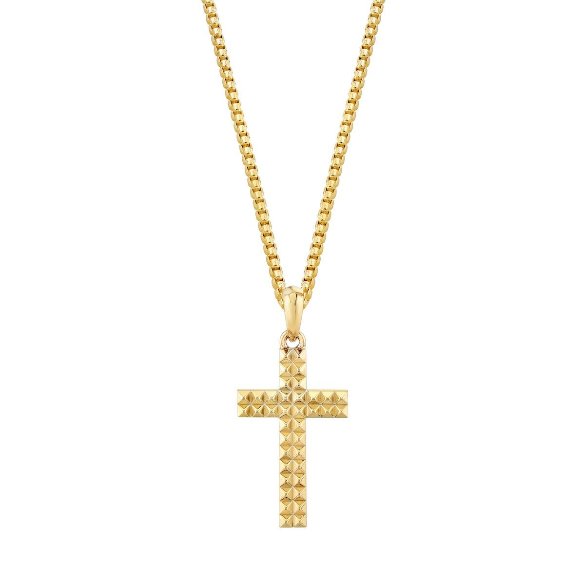 MICHAEL M Necklaces 14K Yellow Gold Men's Tetra Cross