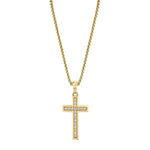 MICHAEL M Necklaces 14K Yellow Gold Men's Tetra Pave Cross