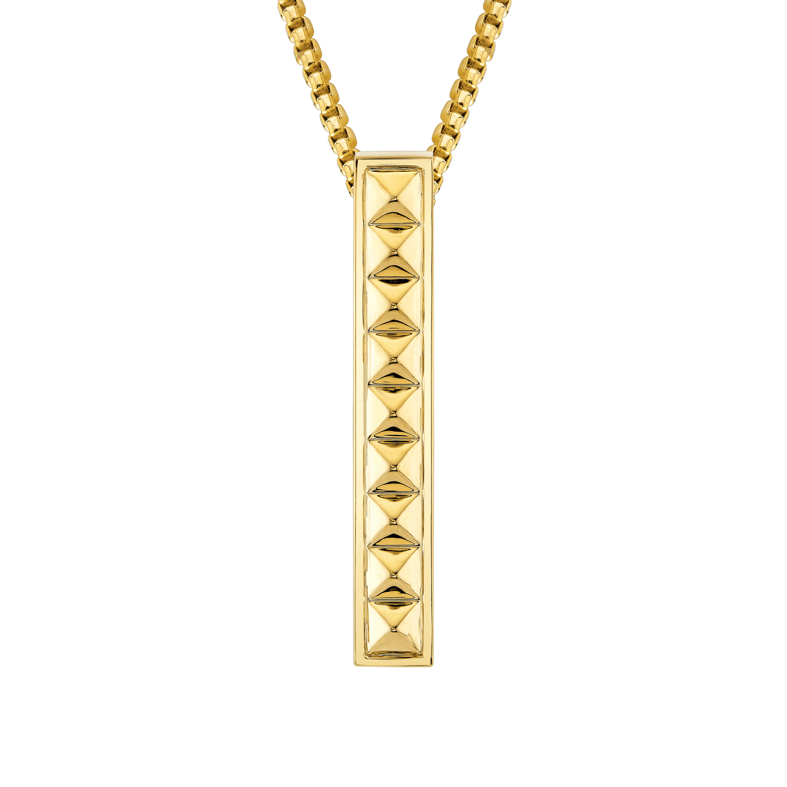 MICHAEL M Necklaces 14K Yellow Gold Men's Tetra Pillar Necklace MP237