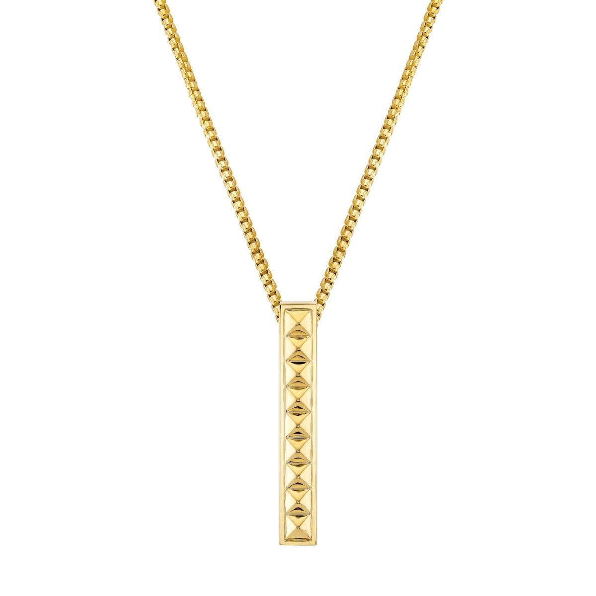 MICHAEL M Necklaces 14K Yellow Gold Men's Tetra Pillar Necklace