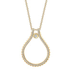 MICHAEL M Necklaces 14K Yellow Gold Pavé Signature MM Tetra Pendant P373YG