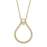 MICHAEL M Necklaces 14K Yellow Gold Pavé Signature MM Tetra Pendant P373YG