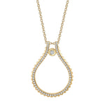 MICHAEL M Necklaces 14K Yellow Gold Pavé Signature MM Tetra Pendant P373