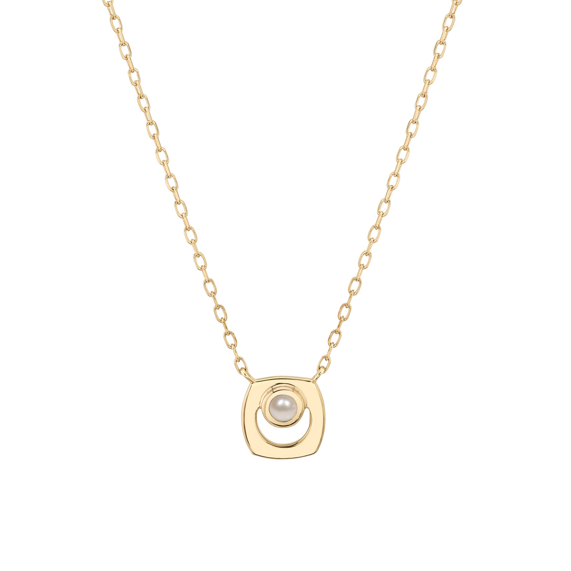 MICHAEL M Necklaces 14K Yellow Gold / Pearl - June Signature Birthstone Necklace CN435PE