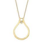 MICHAEL M Necklaces 14K Yellow Gold Signature MM Tetra Pendant P372