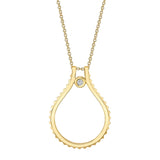 MICHAEL M Necklaces 14K Yellow Gold Signature MM Tetra Pendant P372