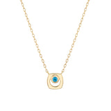MICHAEL M Necklaces 14K Yellow Gold / Swiss Blue Topaz - December Signature Birthstone Necklace CN435BT