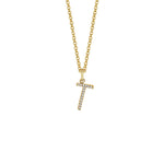 MICHAEL M Necklaces 14K Yellow Gold / T Diamond Initial Pendant P141T