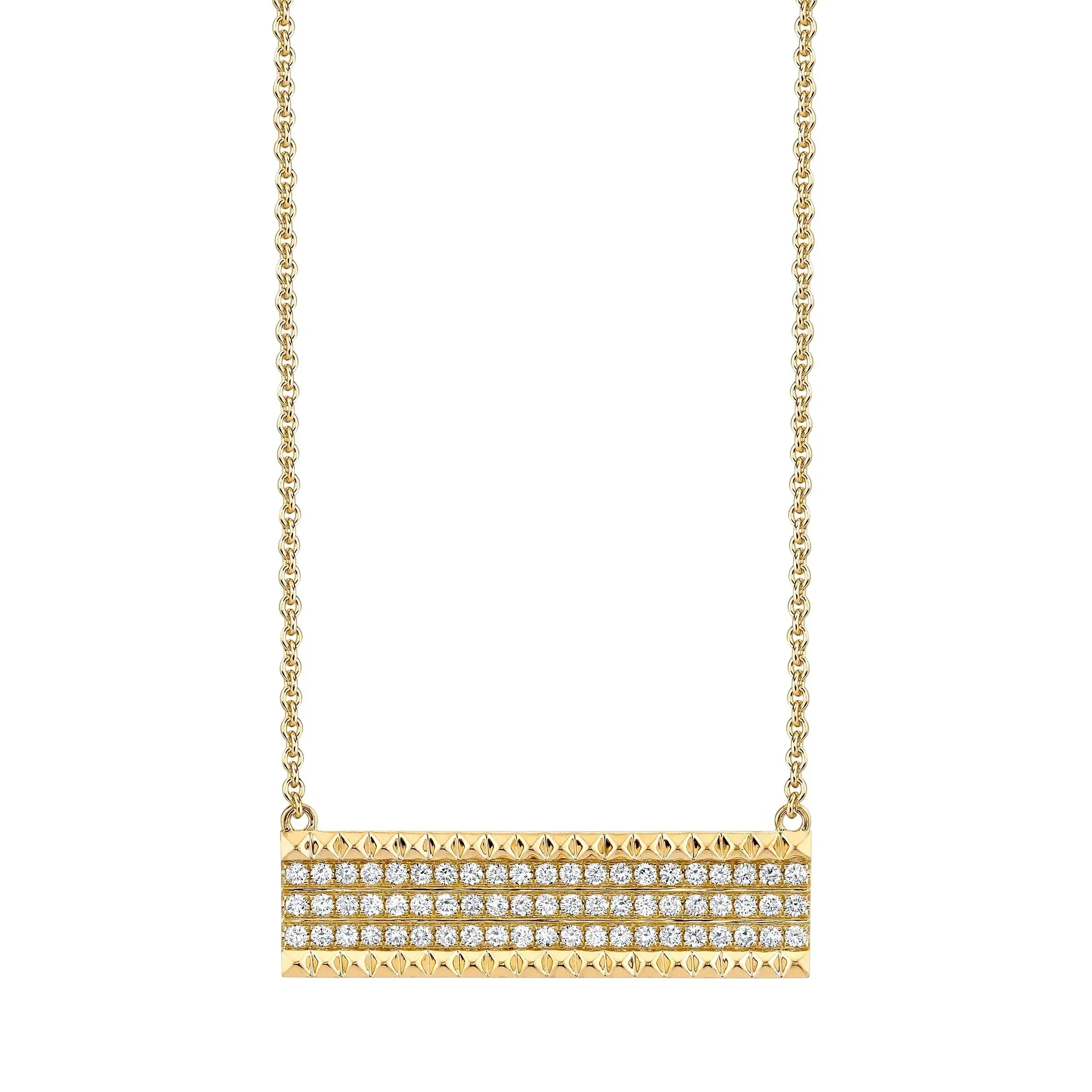 MICHAEL M Necklaces 14K Yellow Gold Tetra Bar Necklace CN396