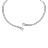 MICHAEL M Necklaces 18K White Gold Europa Collar Necklace CN401