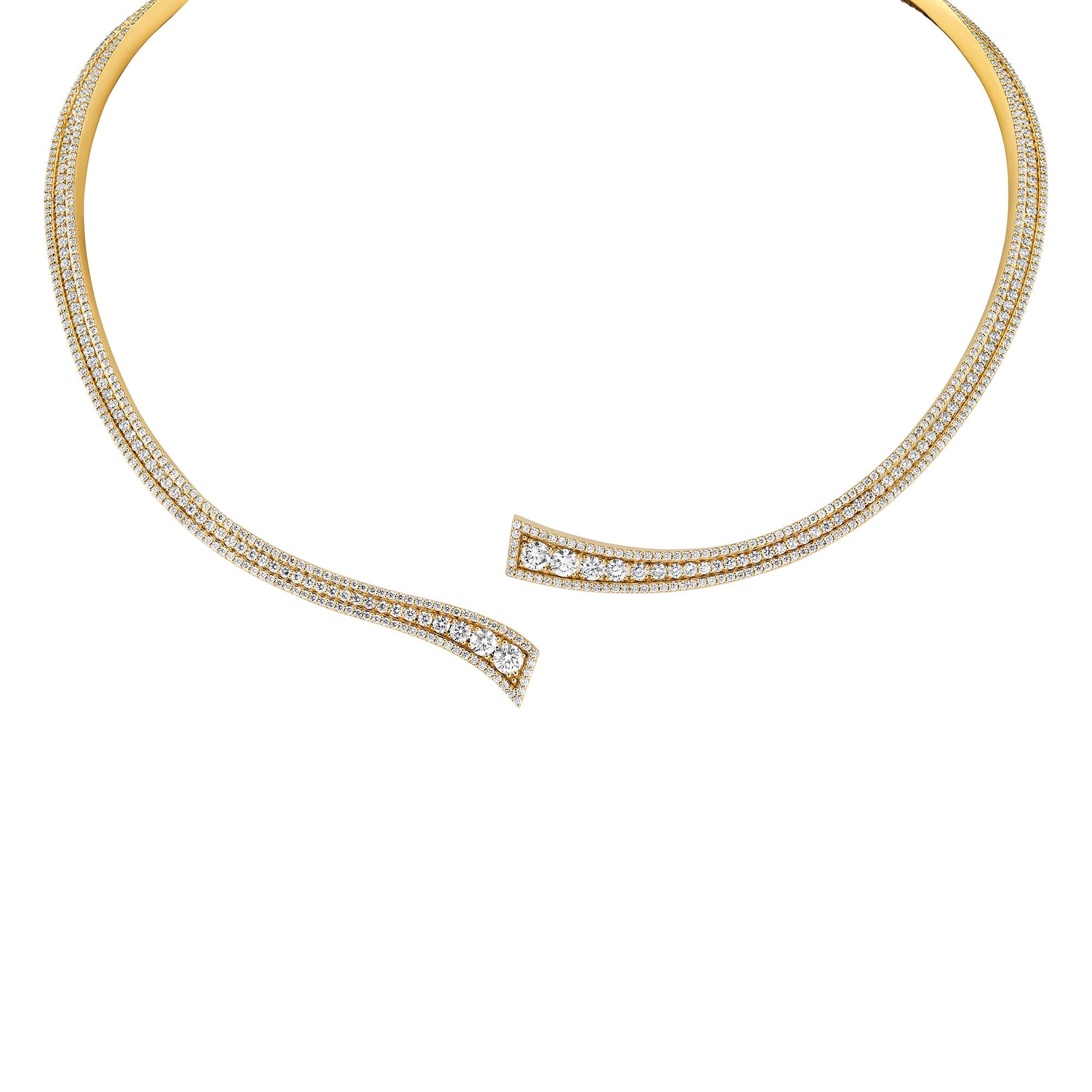MICHAEL M Necklaces 18K Yellow Gold Europa Collar Necklace CN401