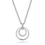 MICHAEL M Necklaces Cloud Double Ring Pendant Necklace