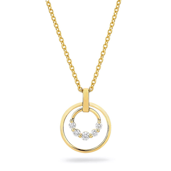 Cloud Double Ring Pendant Necklace | Michael M