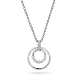 MICHAEL M Necklaces Cloud Double Ring Pendant Necklace