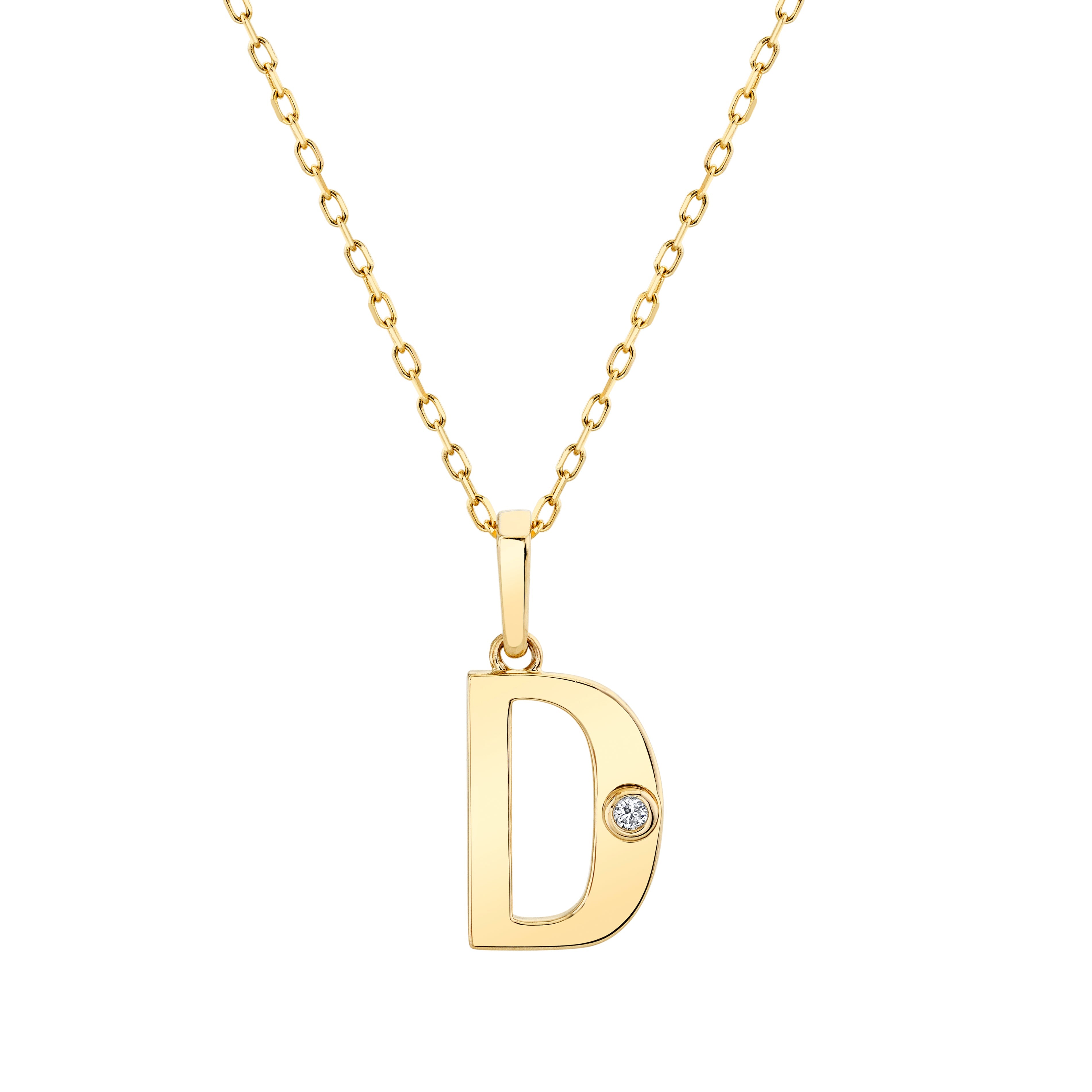 MICHAEL M Necklaces Deco Initial Charm