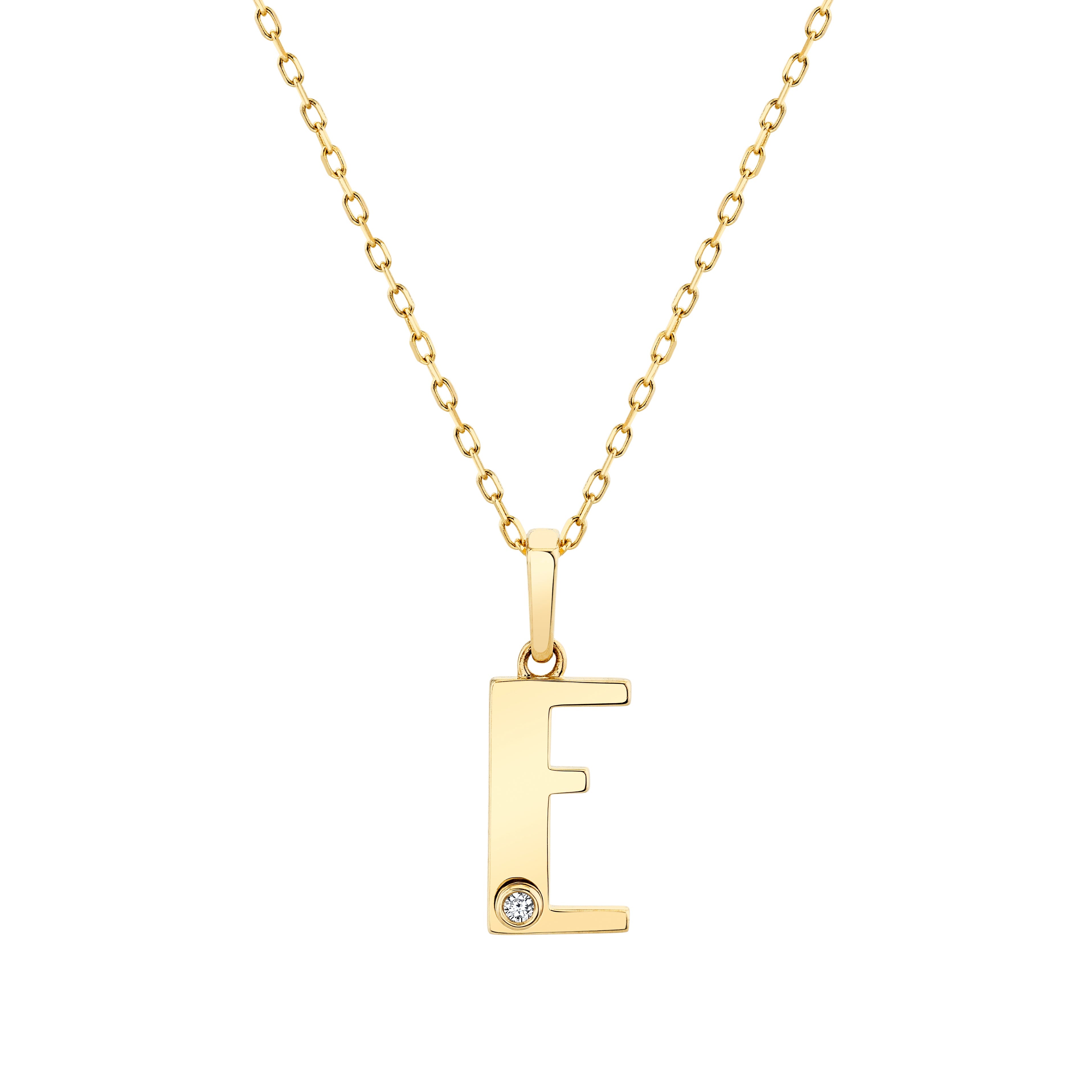 MICHAEL M Necklaces Deco Initial Charm