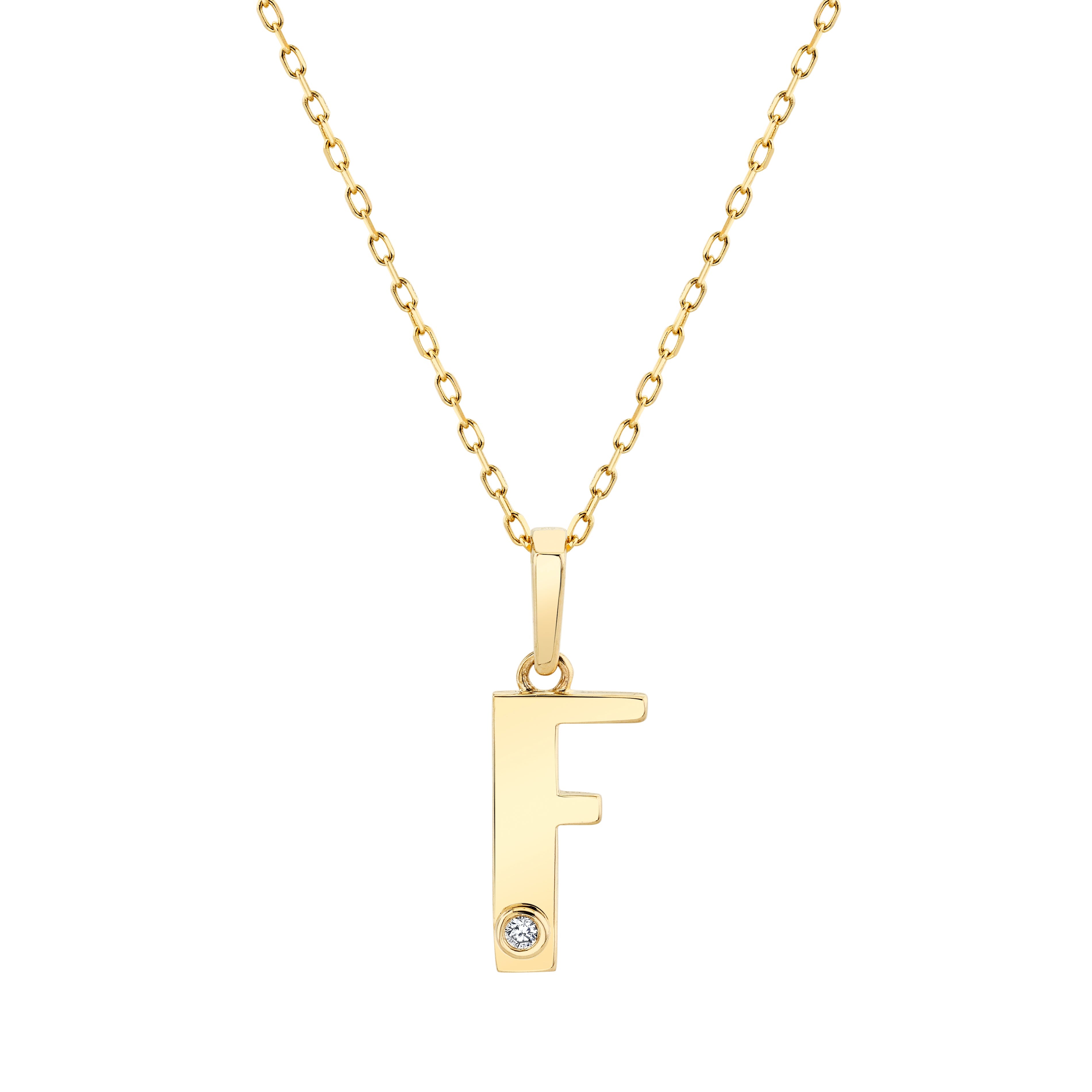 MICHAEL M Necklaces Deco Initial Charm