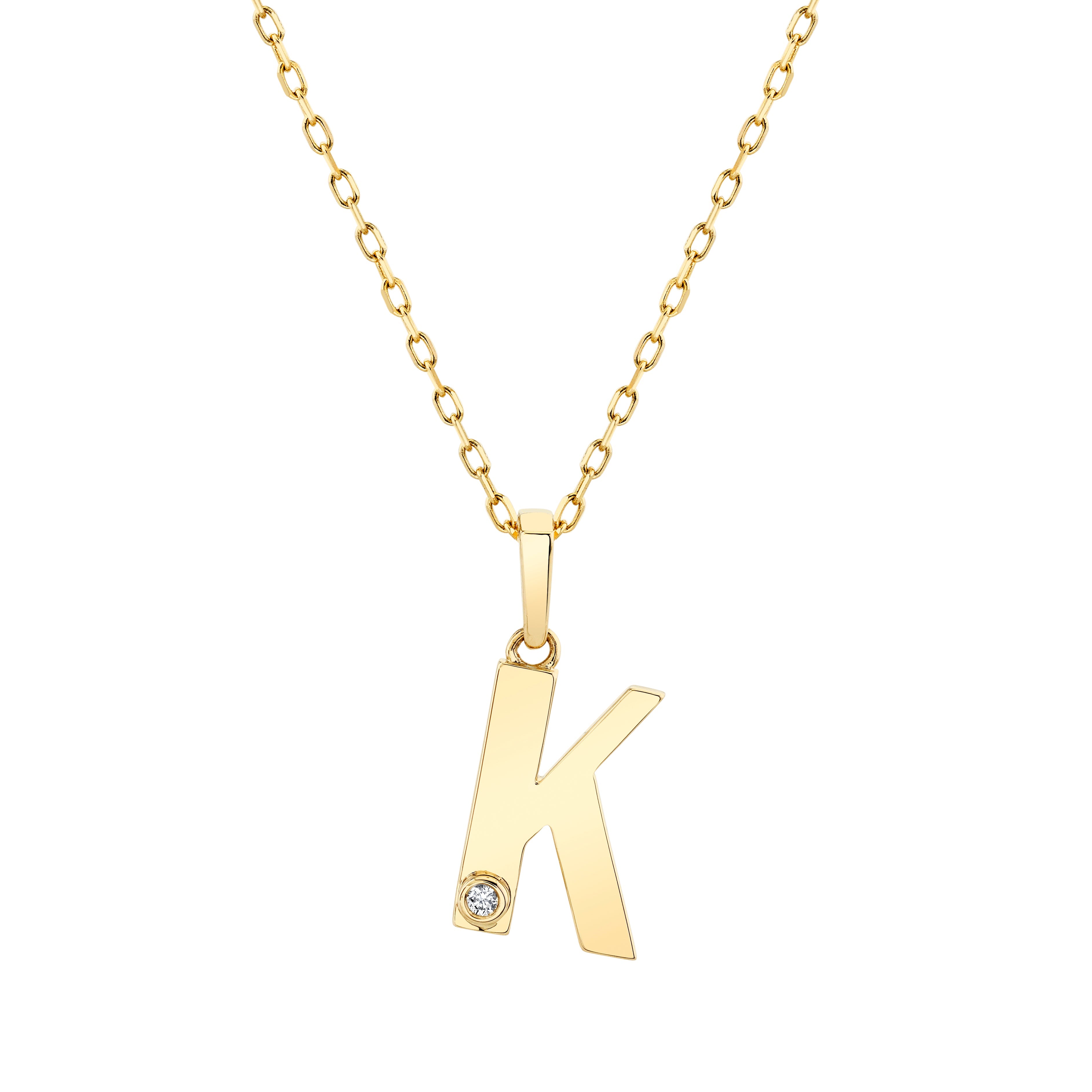 MICHAEL M Necklaces Deco Initial Charm