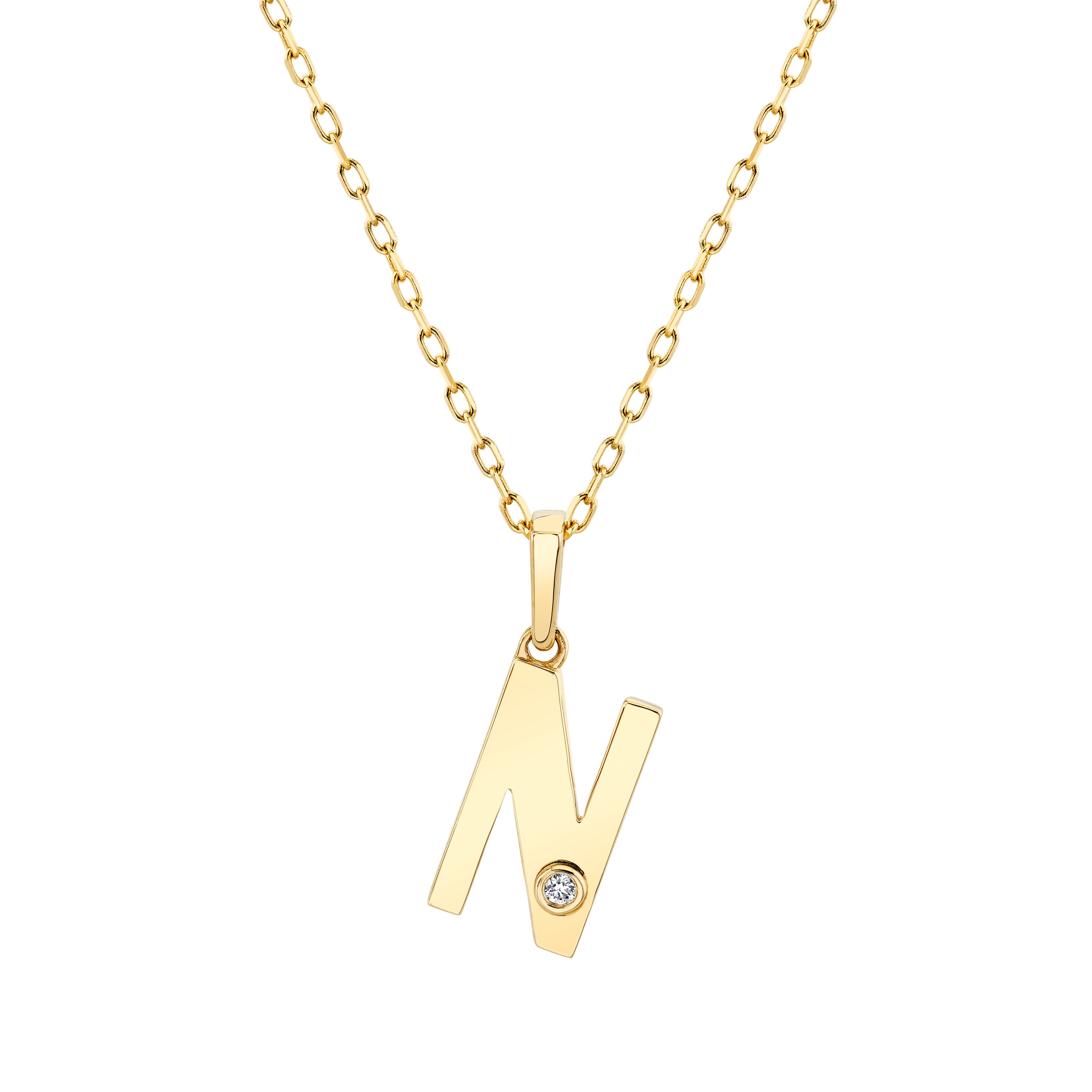MICHAEL M Necklaces Deco Initial Charm