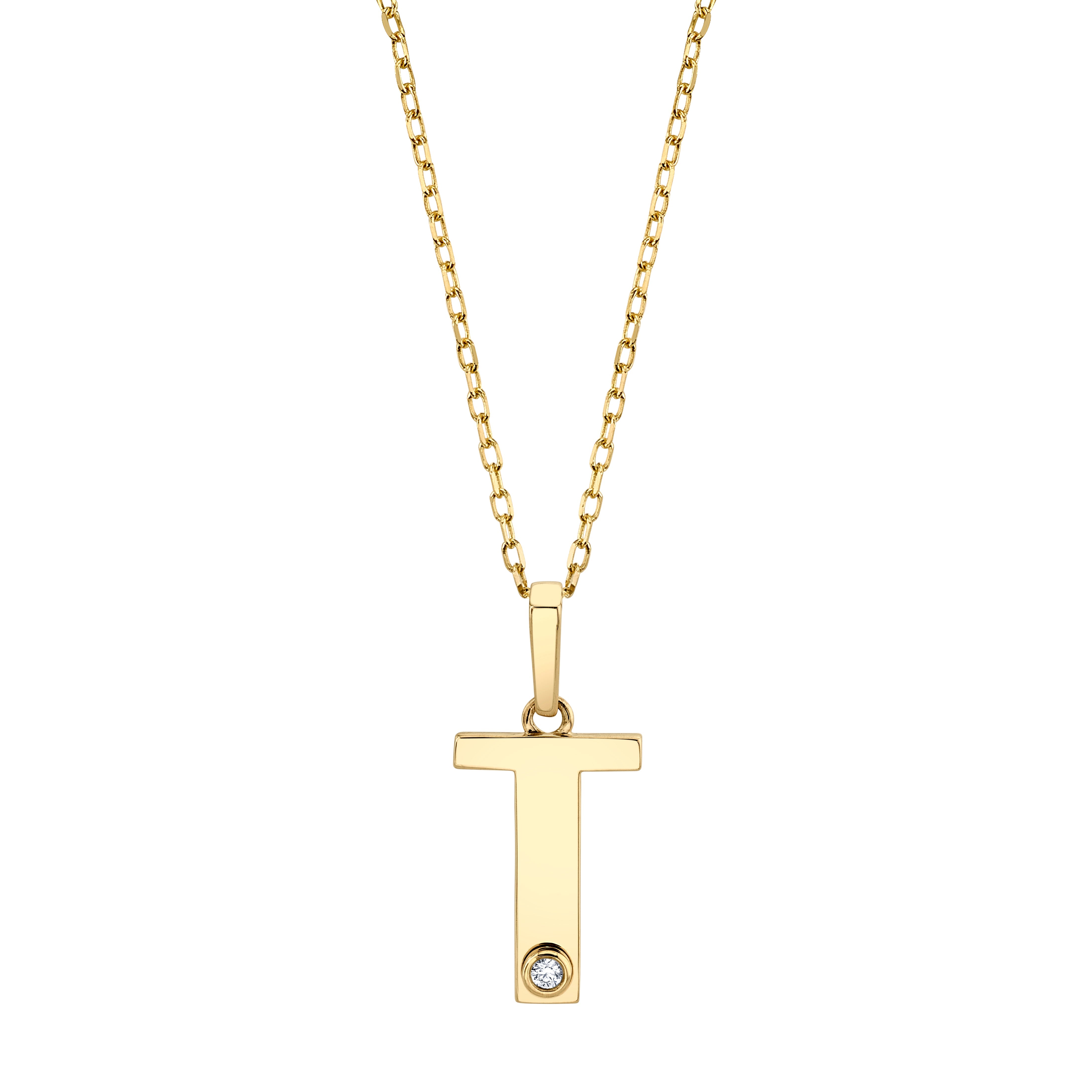 MICHAEL M Necklaces Deco Initial Charm