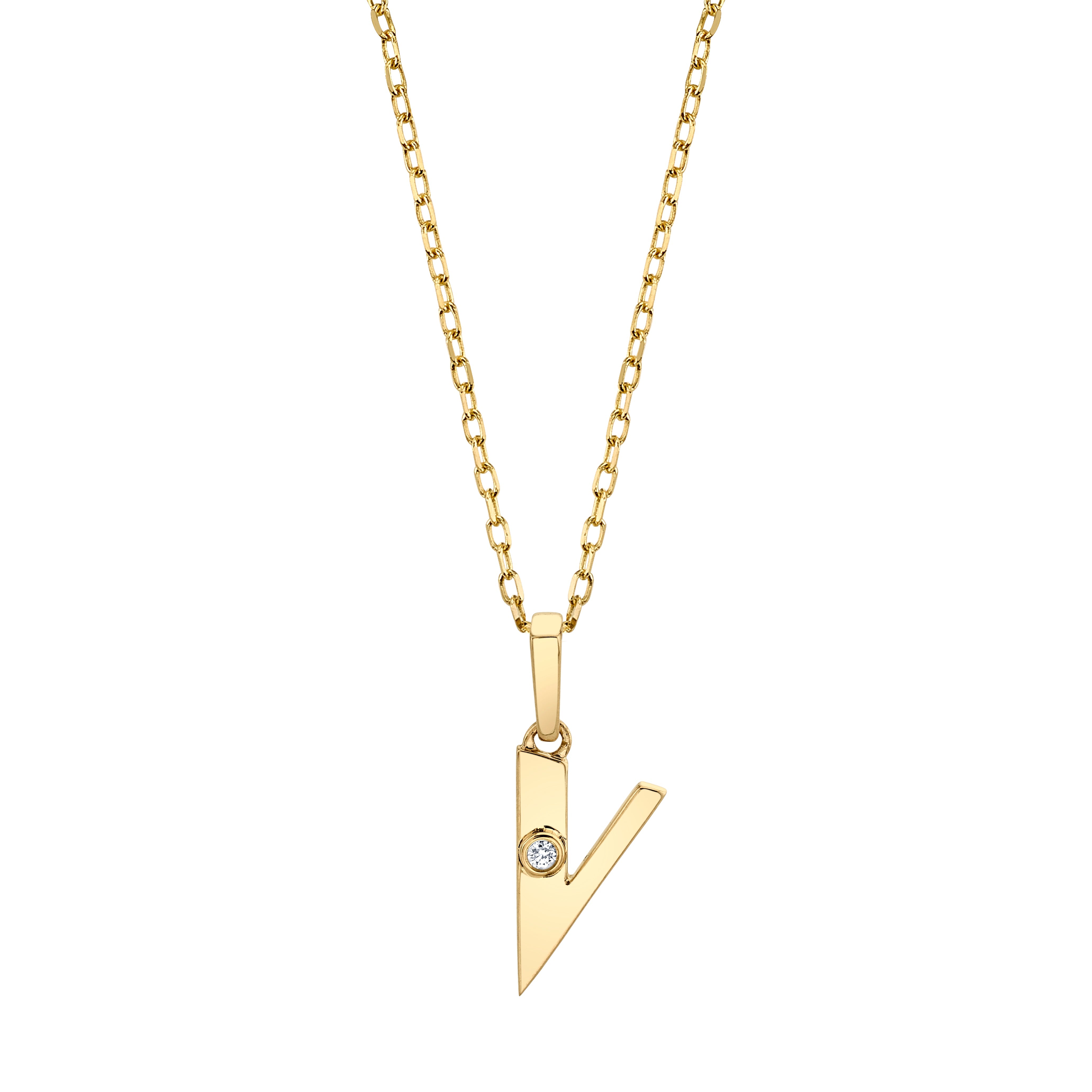 MICHAEL M Necklaces Deco Initial Charm