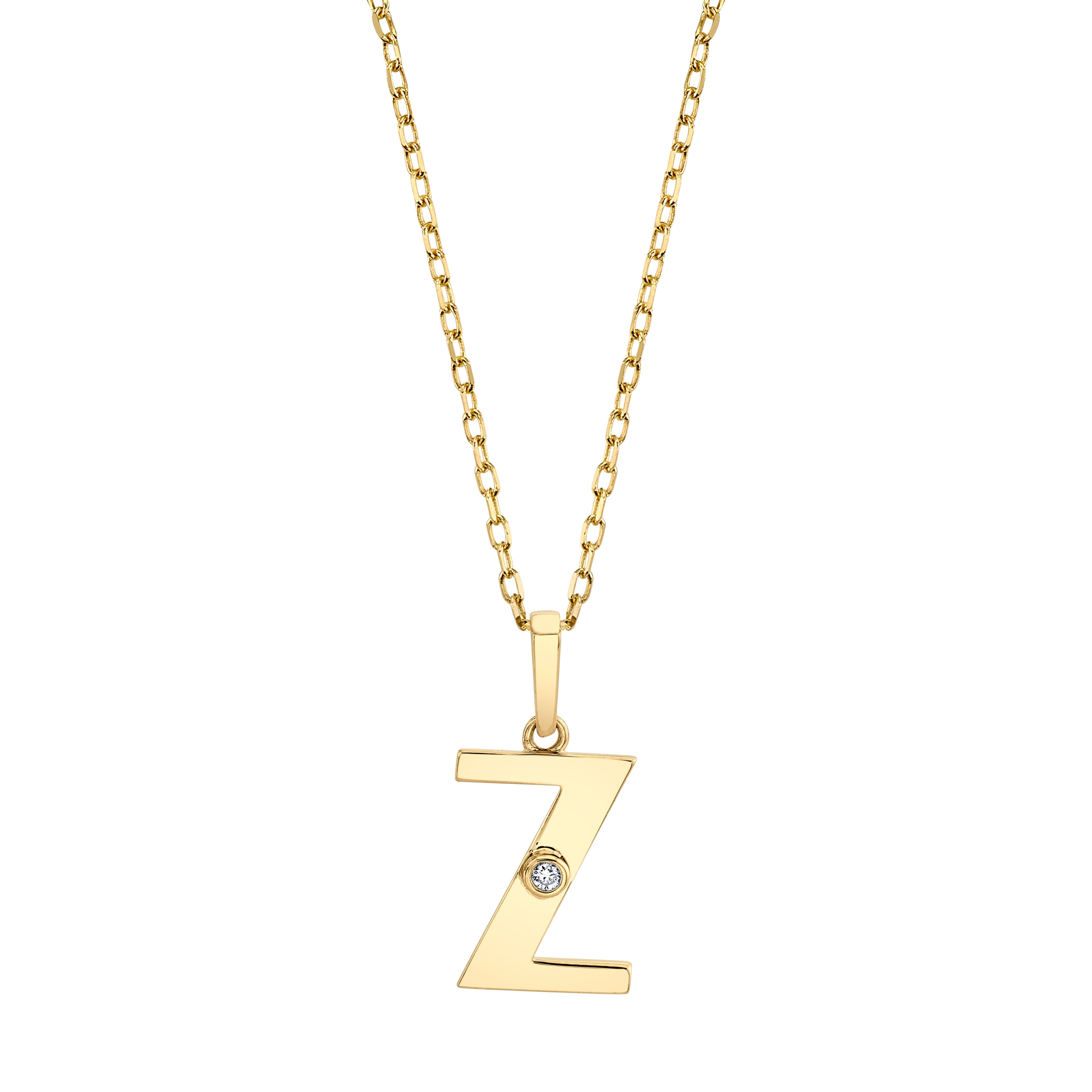 MICHAEL M Necklaces Deco Initial Pendant