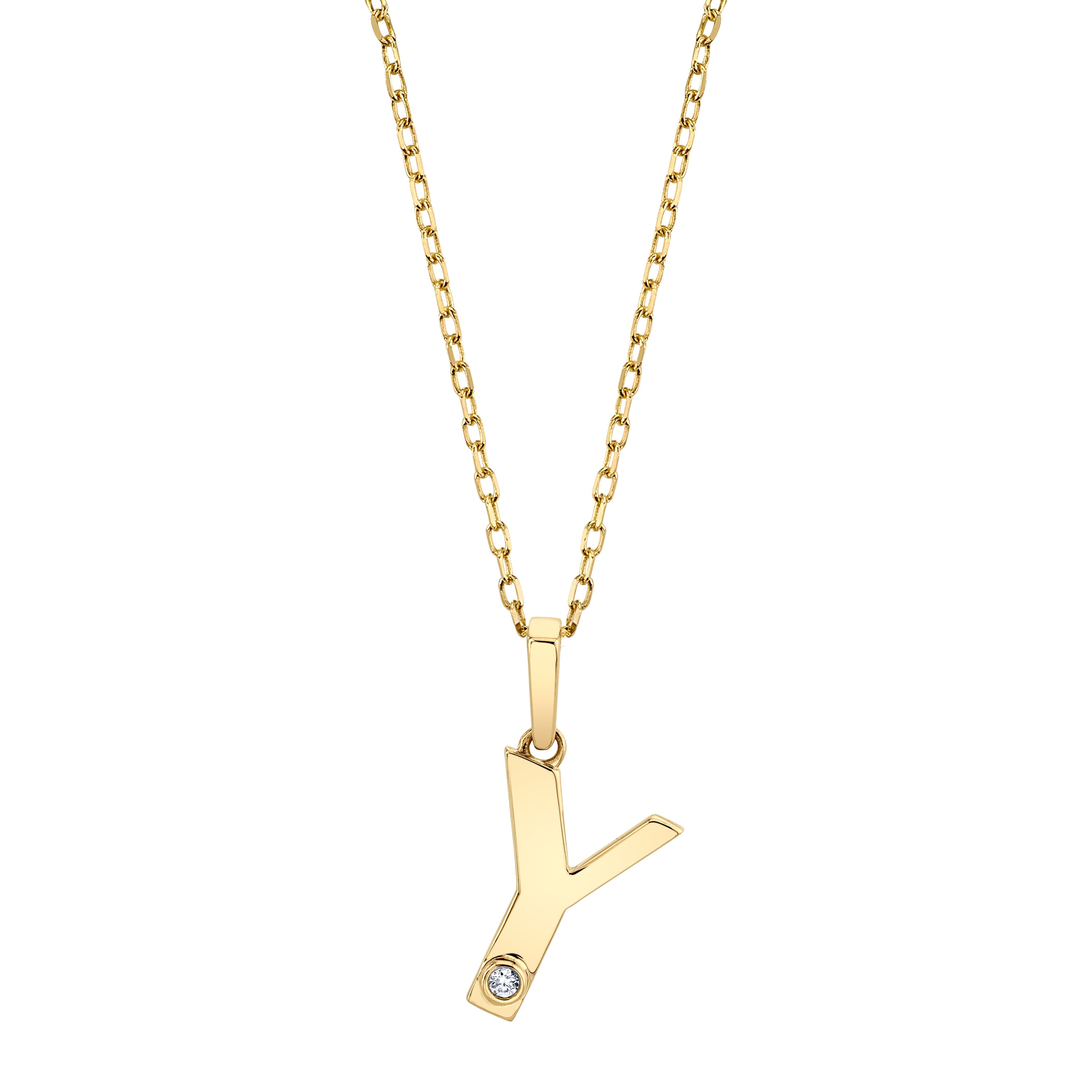 MICHAEL M Necklaces Deco Initial Pendant