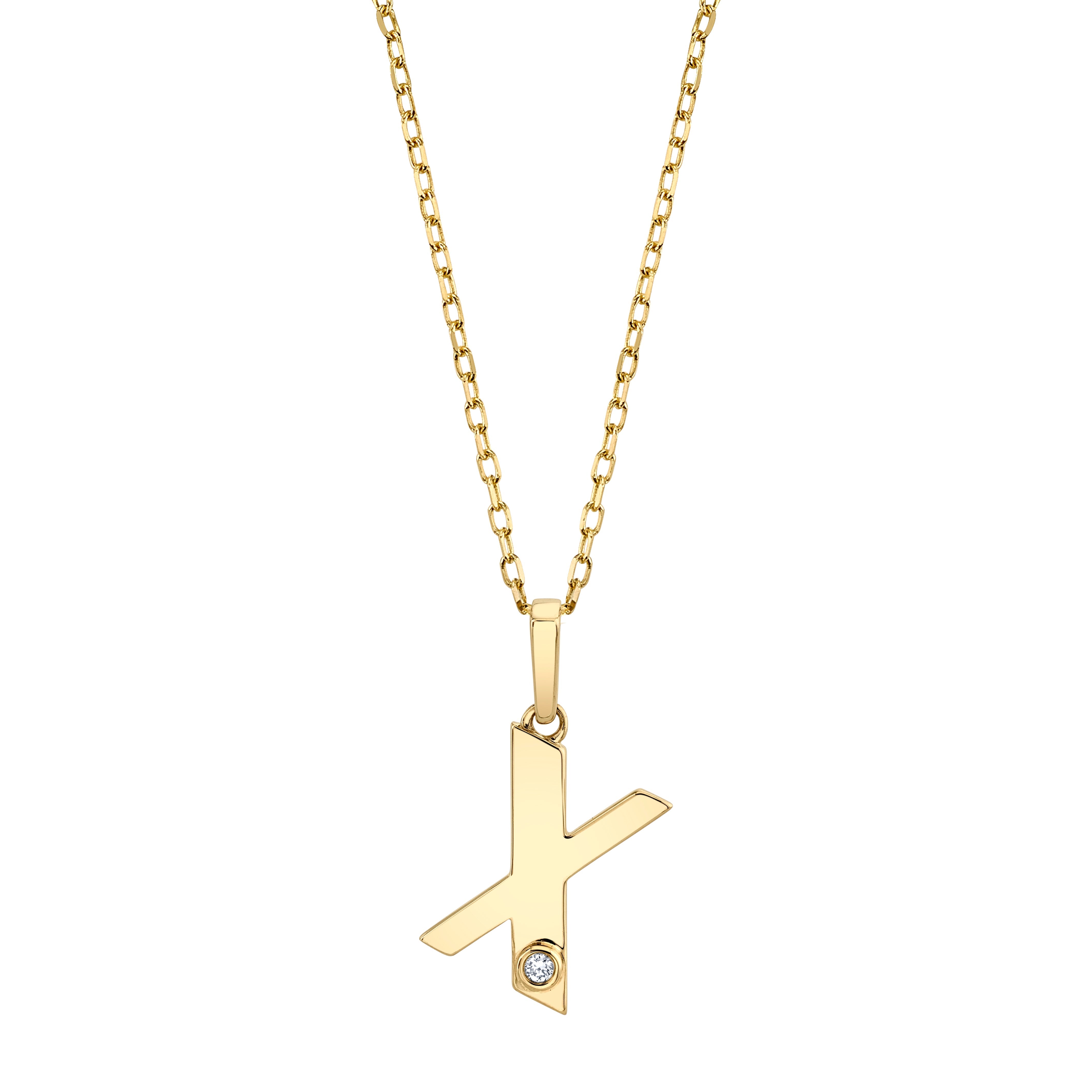 MICHAEL M Necklaces Deco Initial Pendant