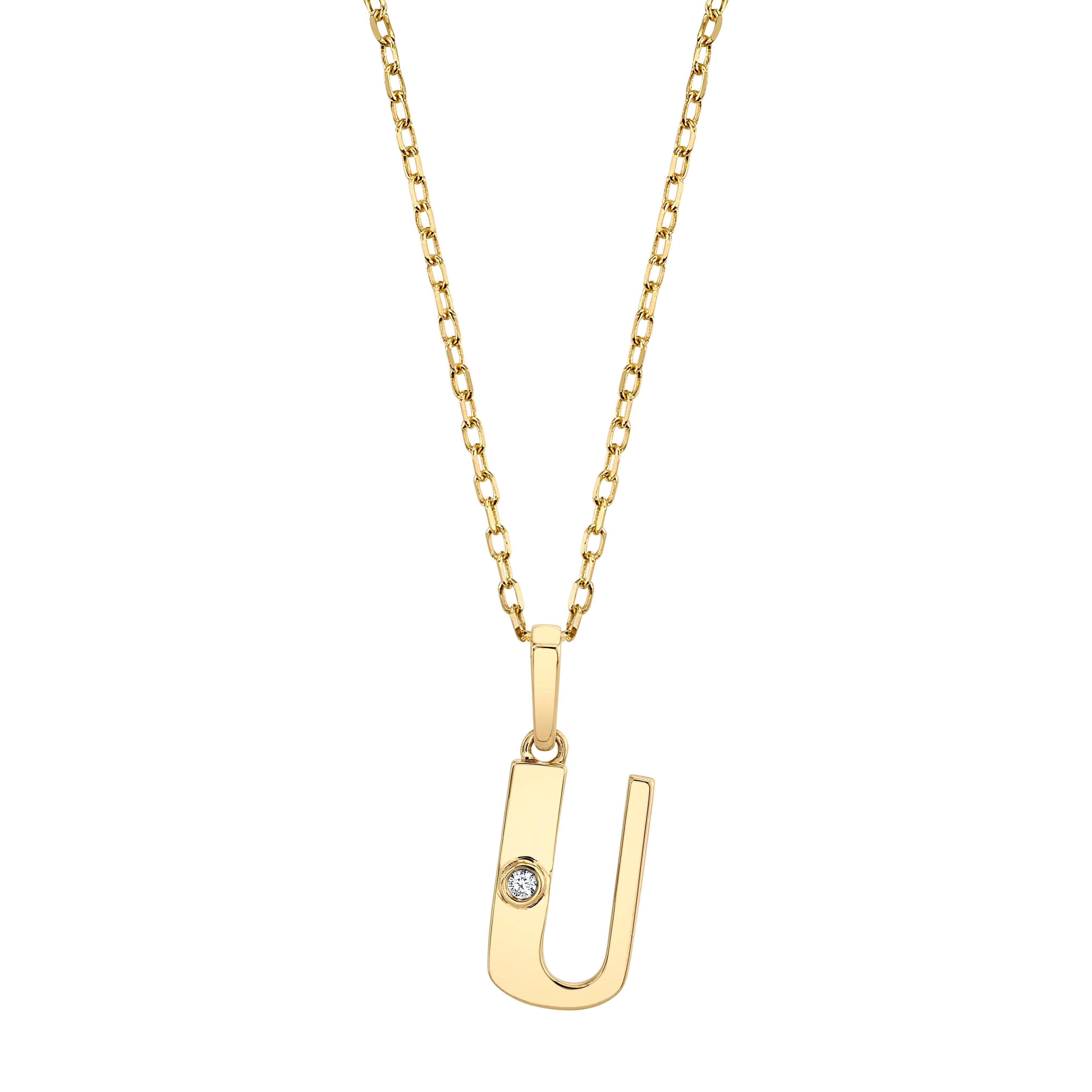 MICHAEL M Necklaces Deco Initial Pendant