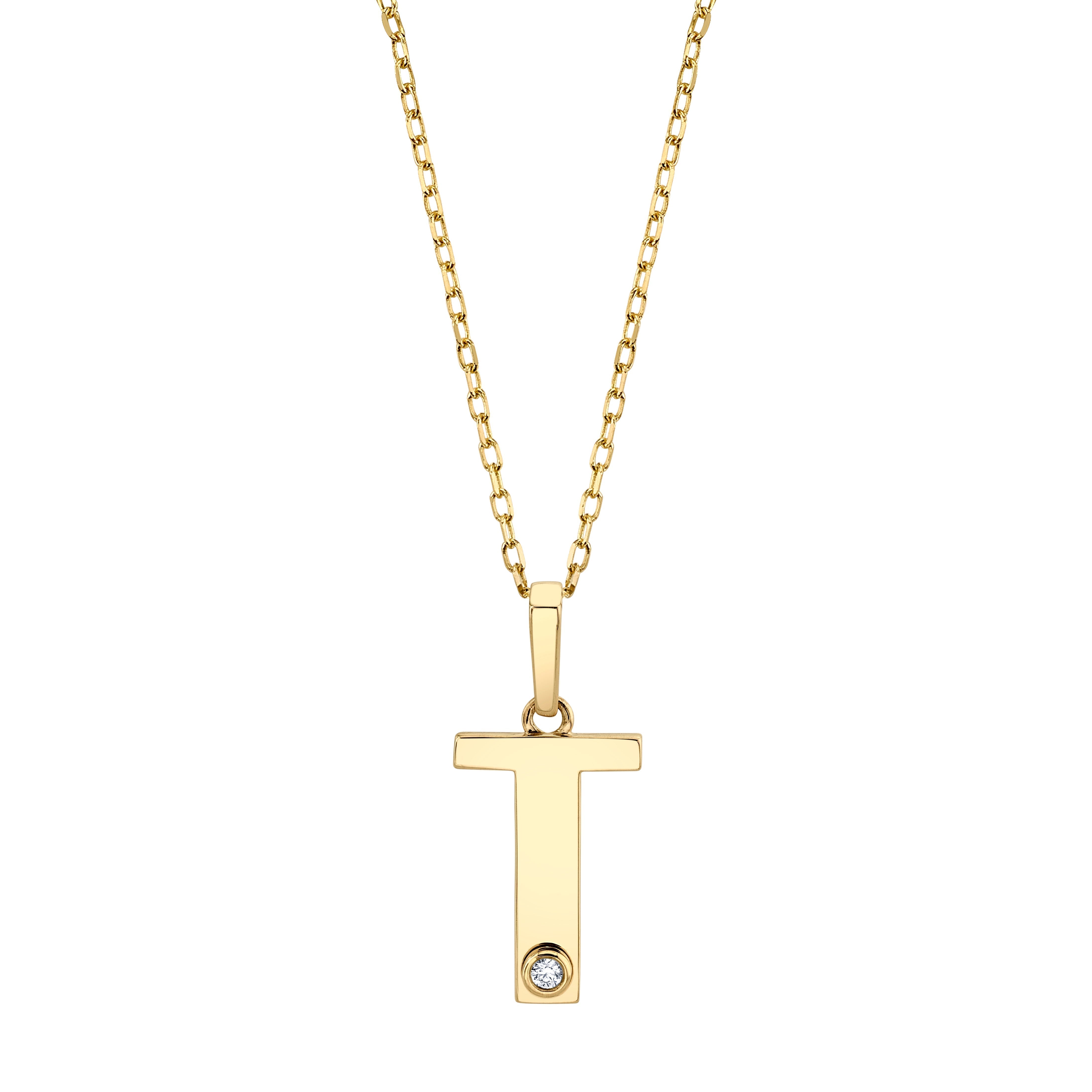 MICHAEL M Necklaces Deco Initial Pendant