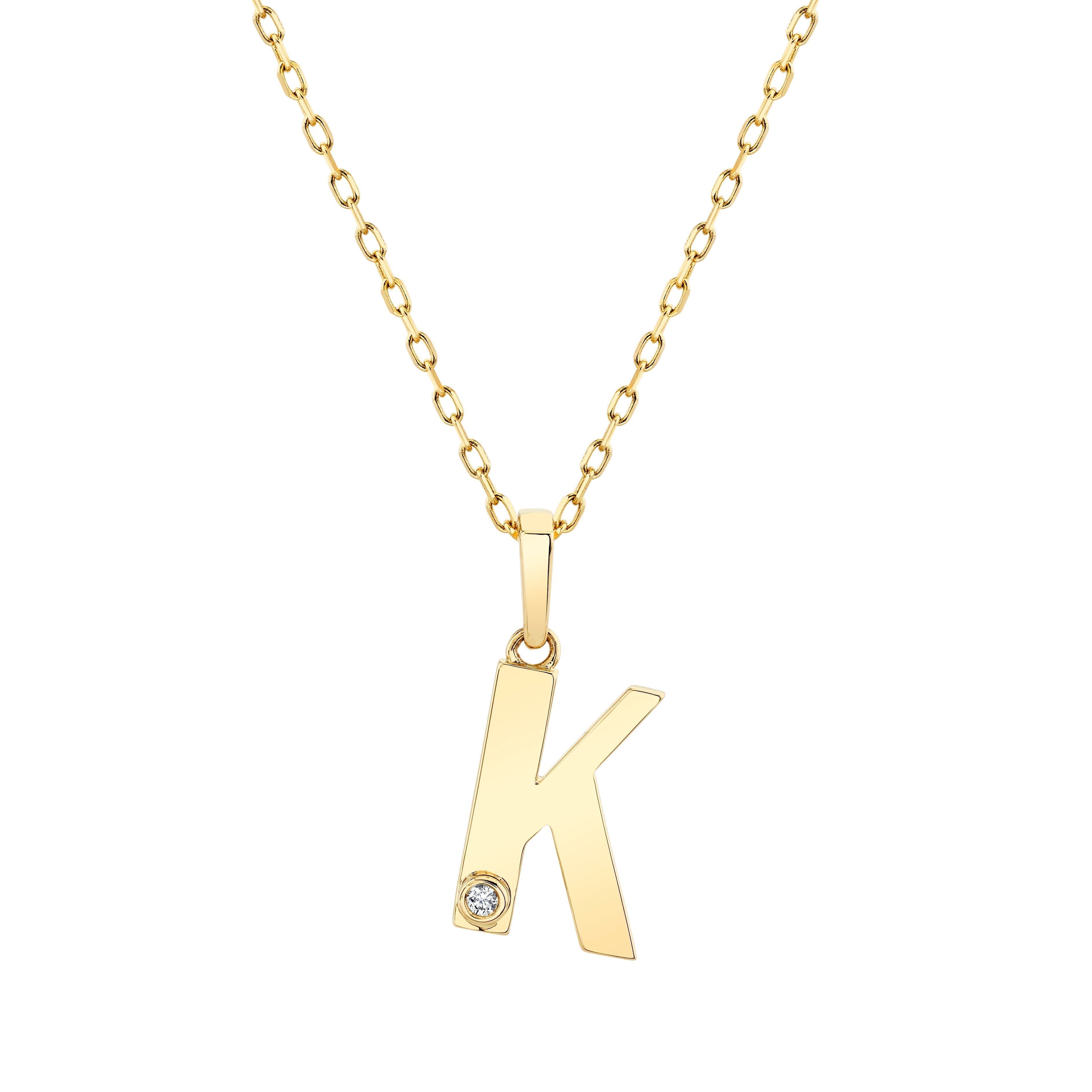 MICHAEL M Necklaces Deco Initial Pendant