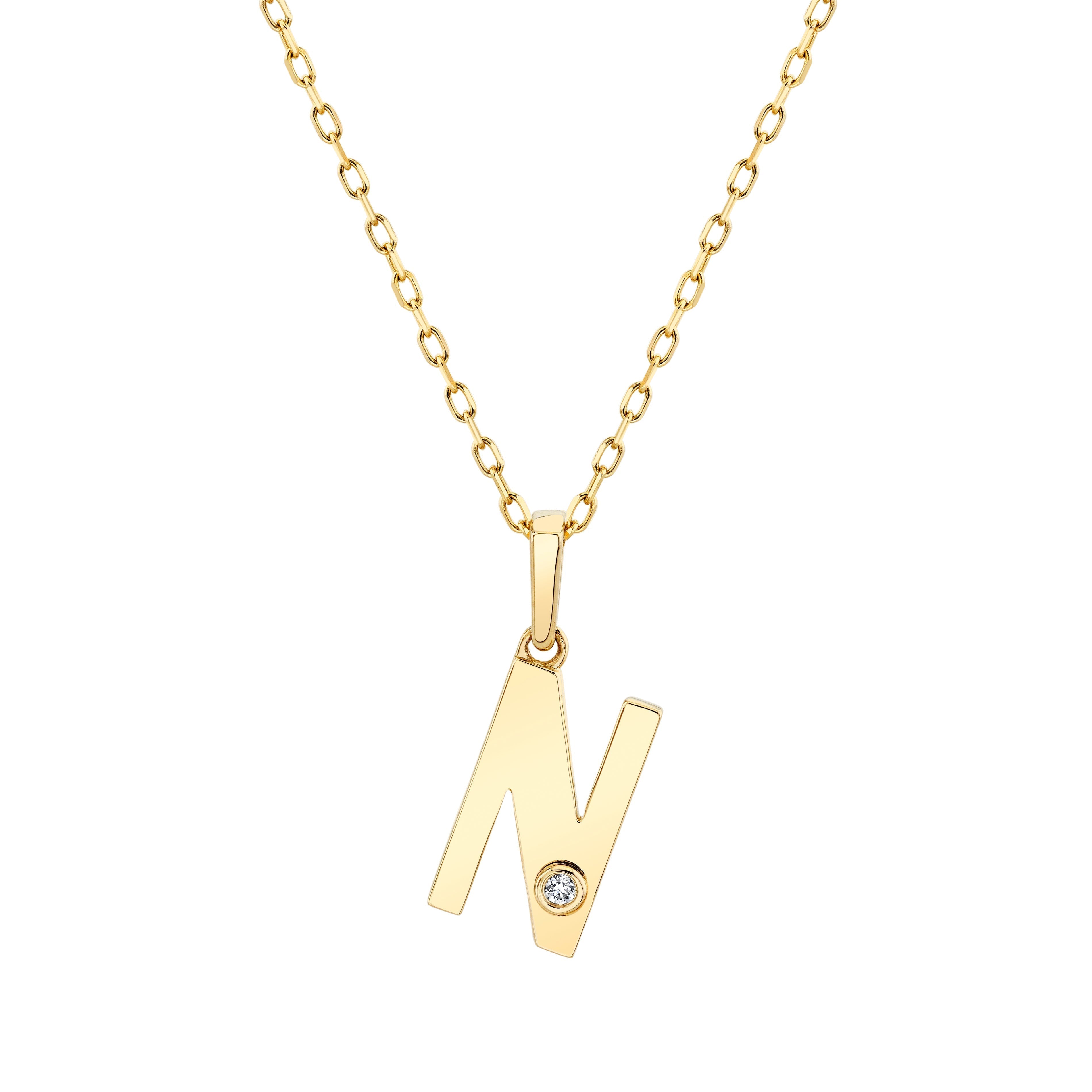 MICHAEL M Necklaces Deco Initial Pendant