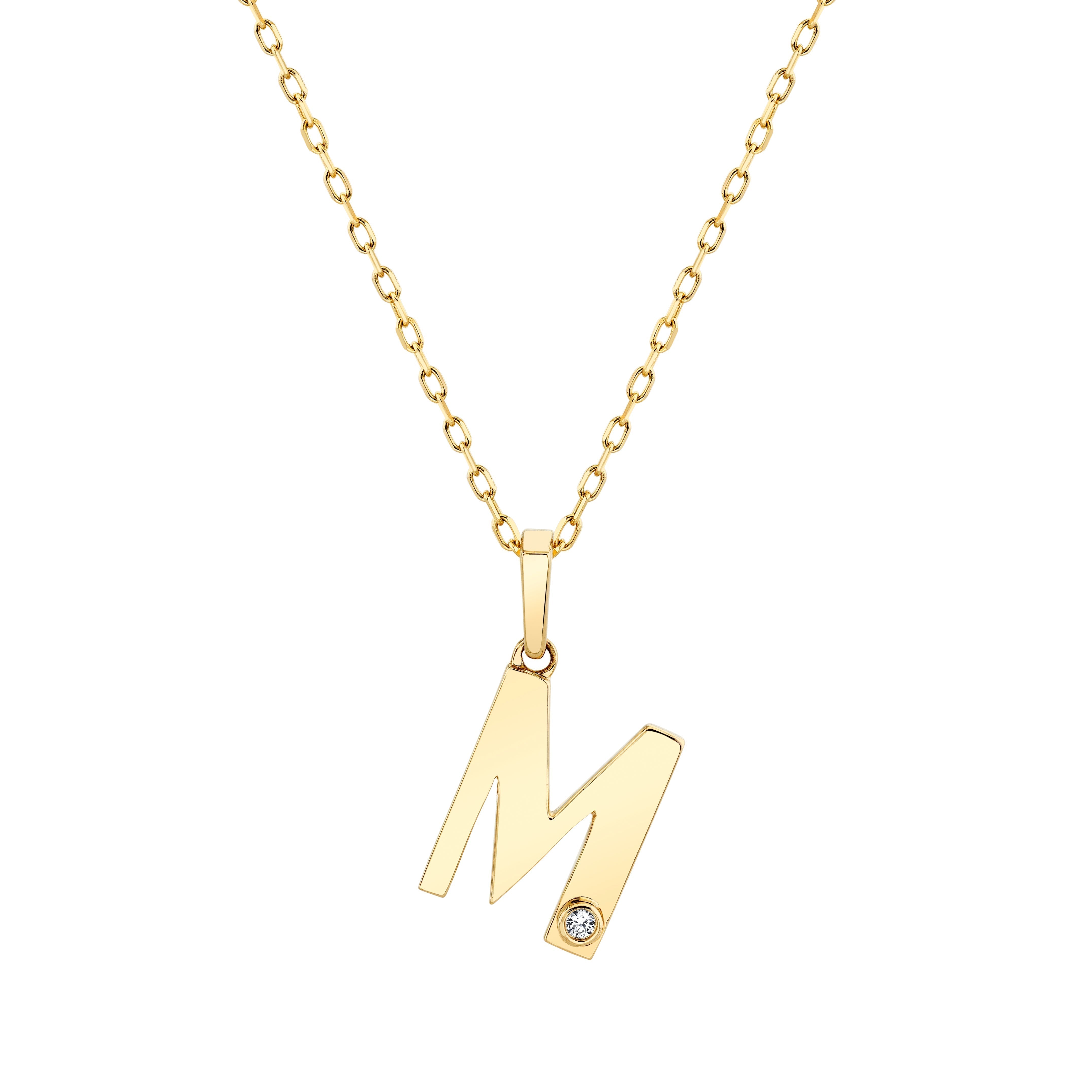 MICHAEL M Necklaces Deco Initial Pendant