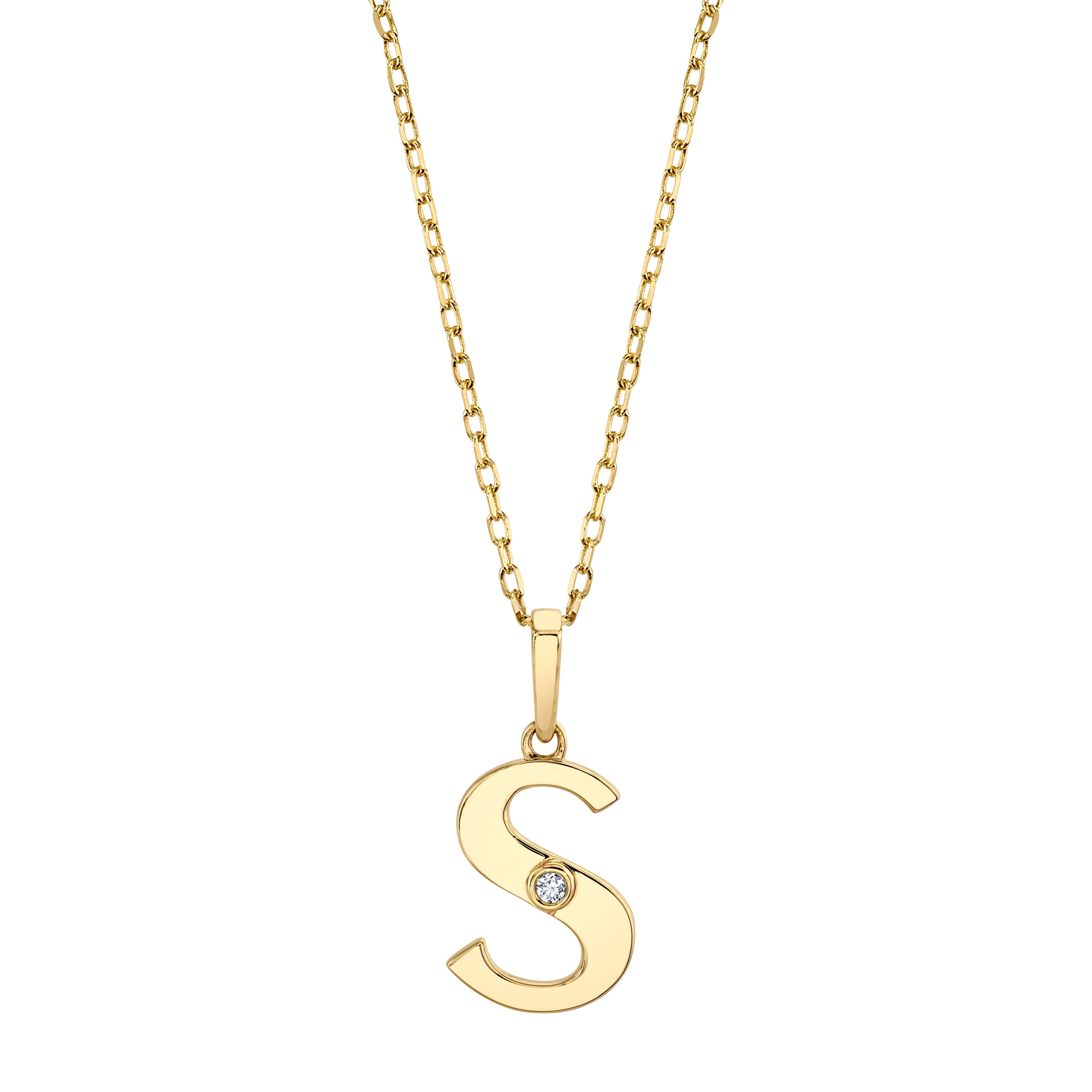 MICHAEL M Necklaces Deco Initial Pendant
