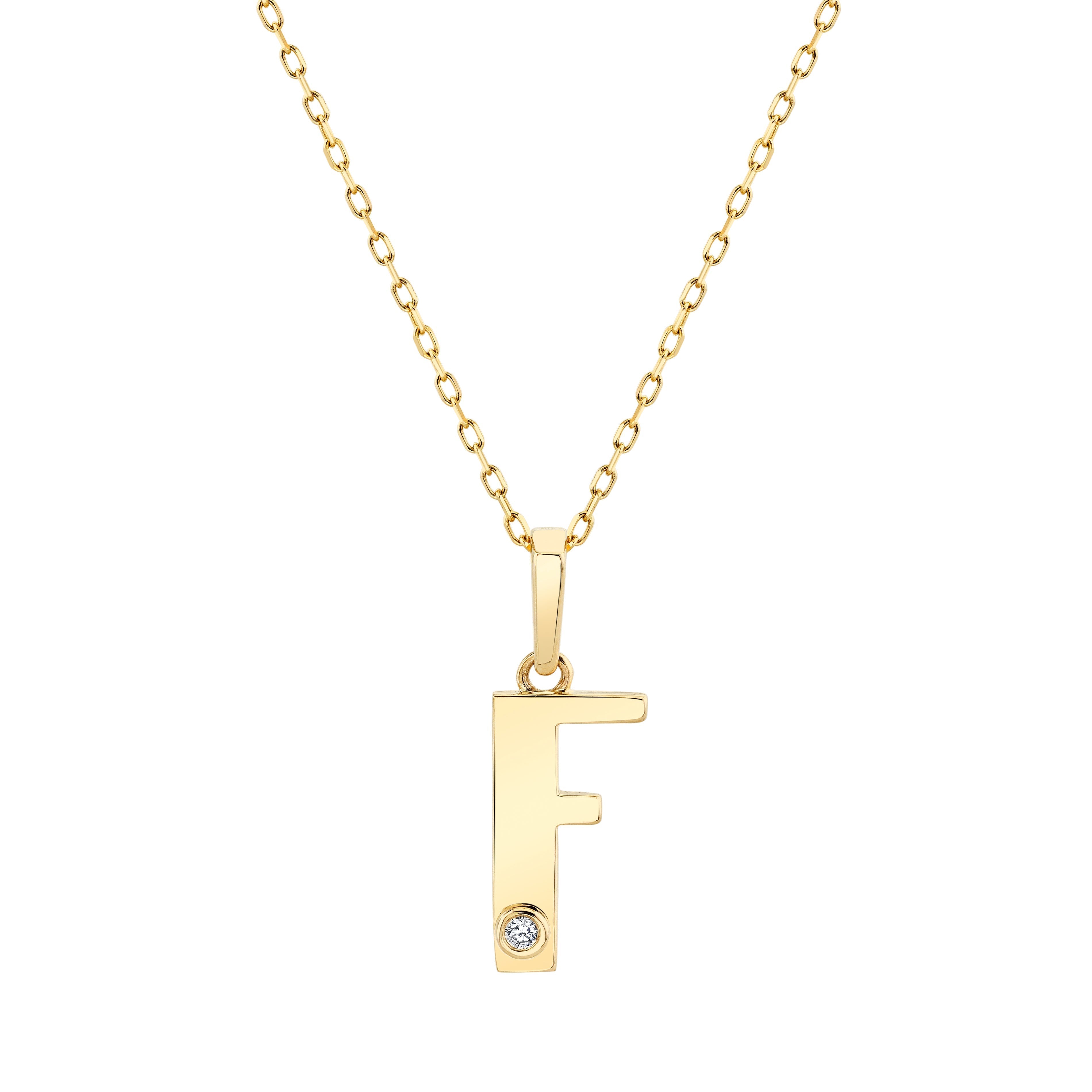 MICHAEL M Necklaces Deco Initial Pendant