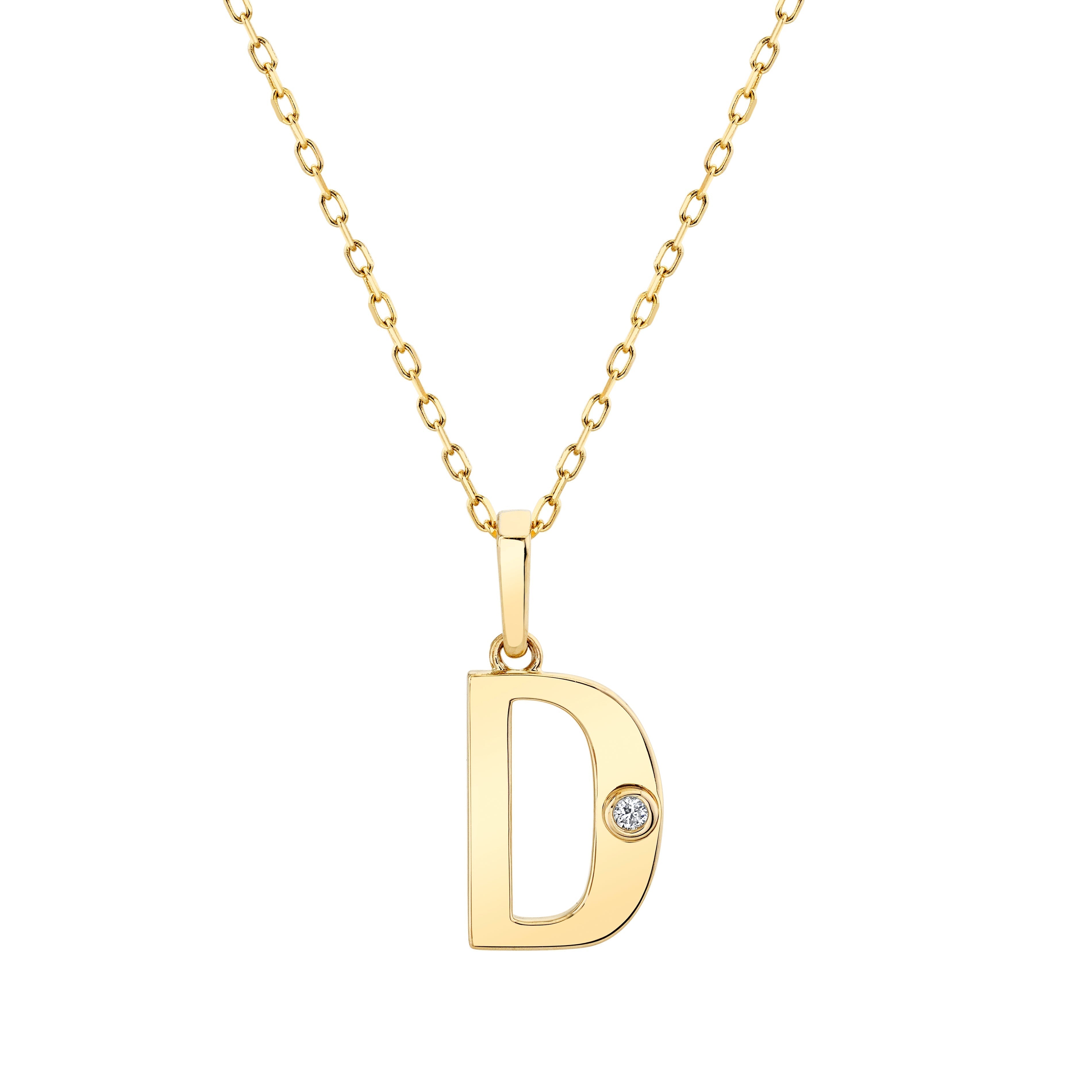 MICHAEL M Necklaces Deco Initial Pendant