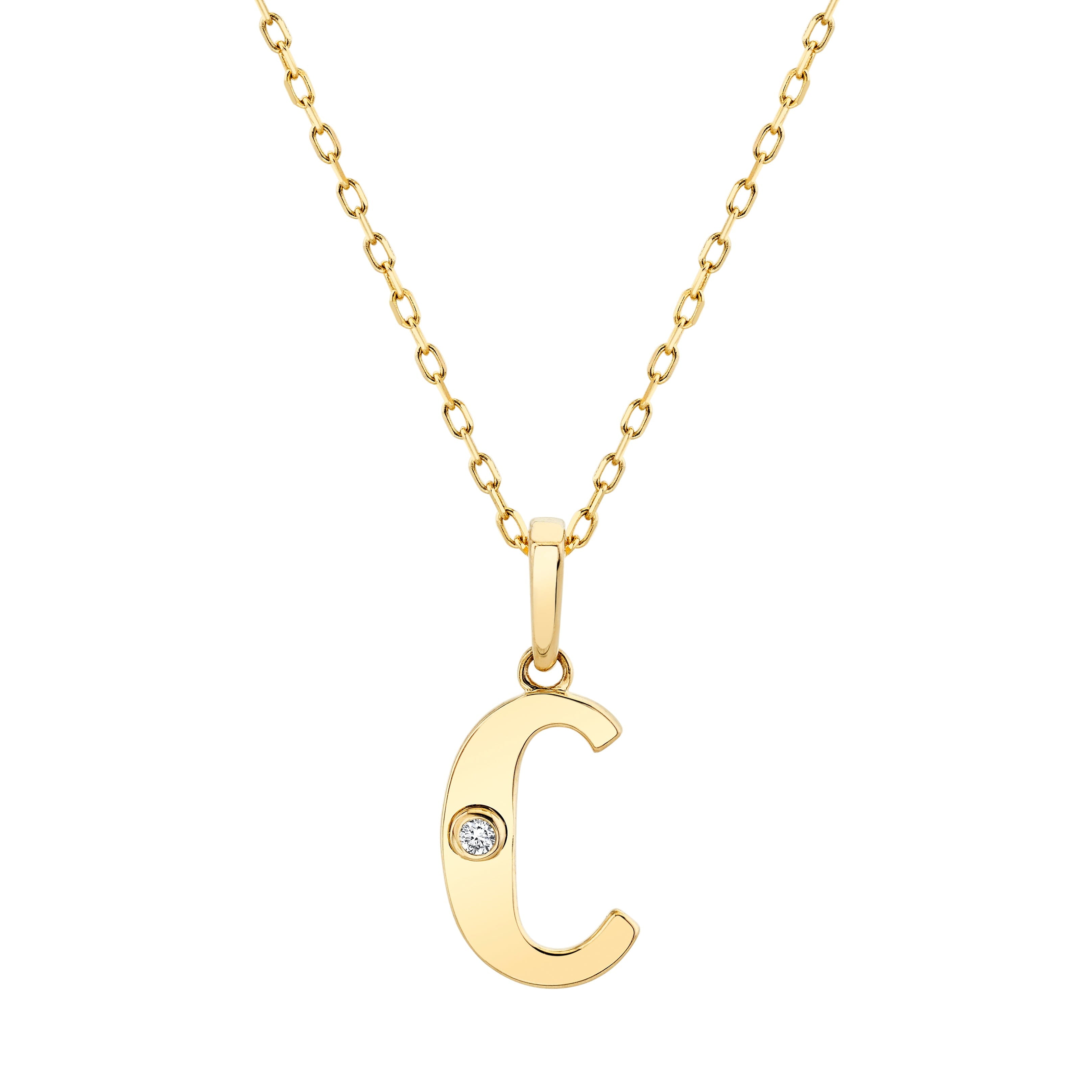 MICHAEL M Necklaces Deco Initial Pendant