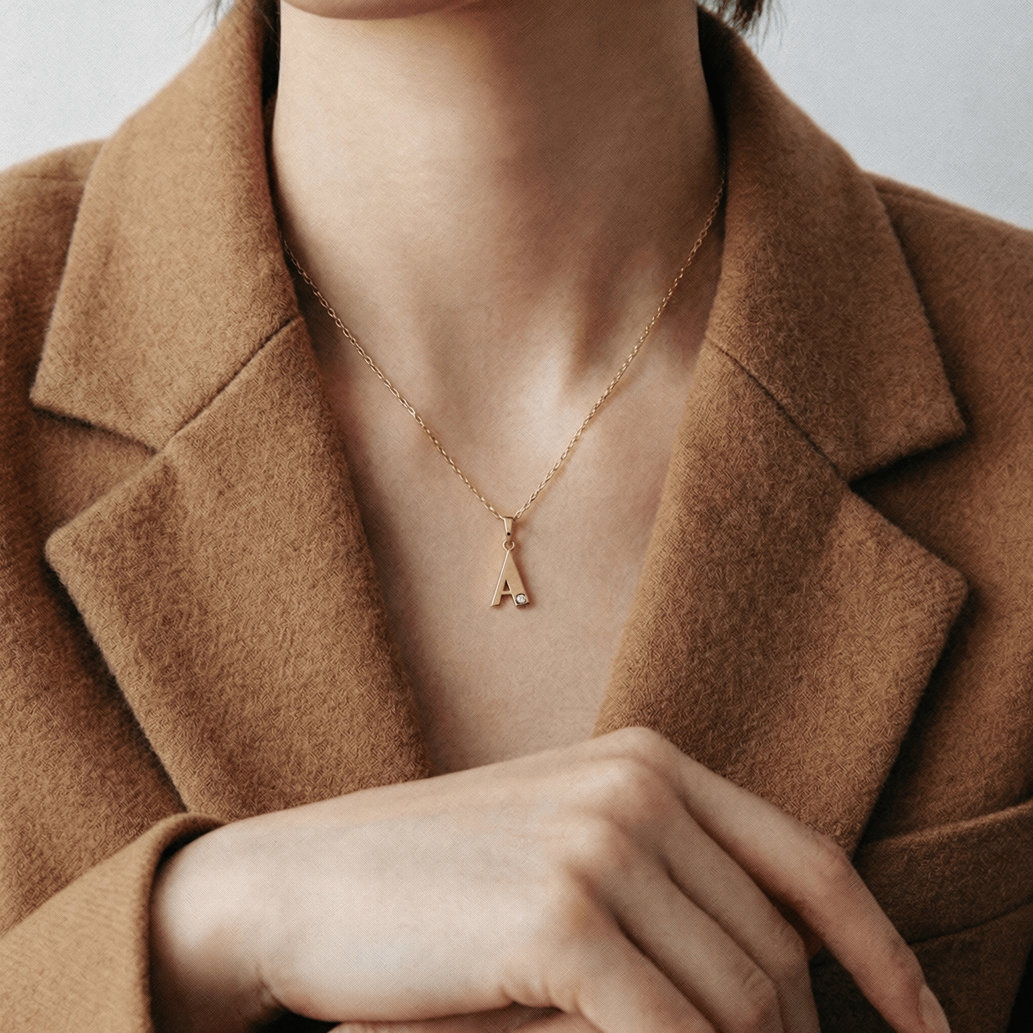 MICHAEL M Necklaces Deco Initial Pendant