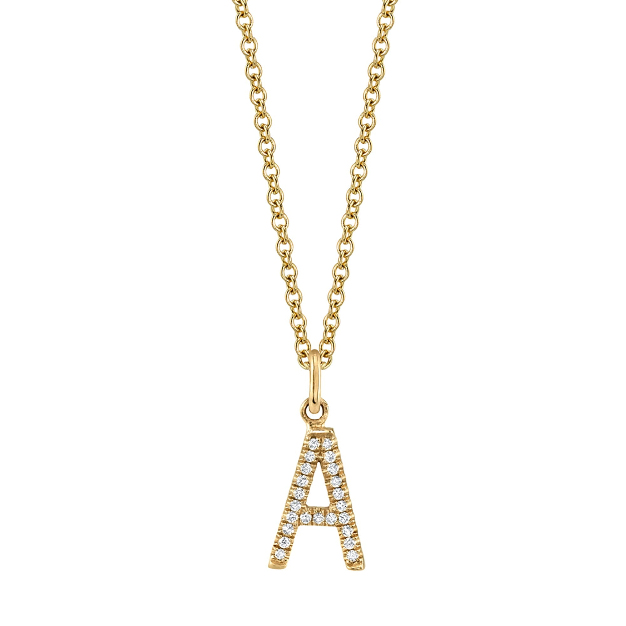 MICHAEL M Necklaces Diamond Initial Pendant