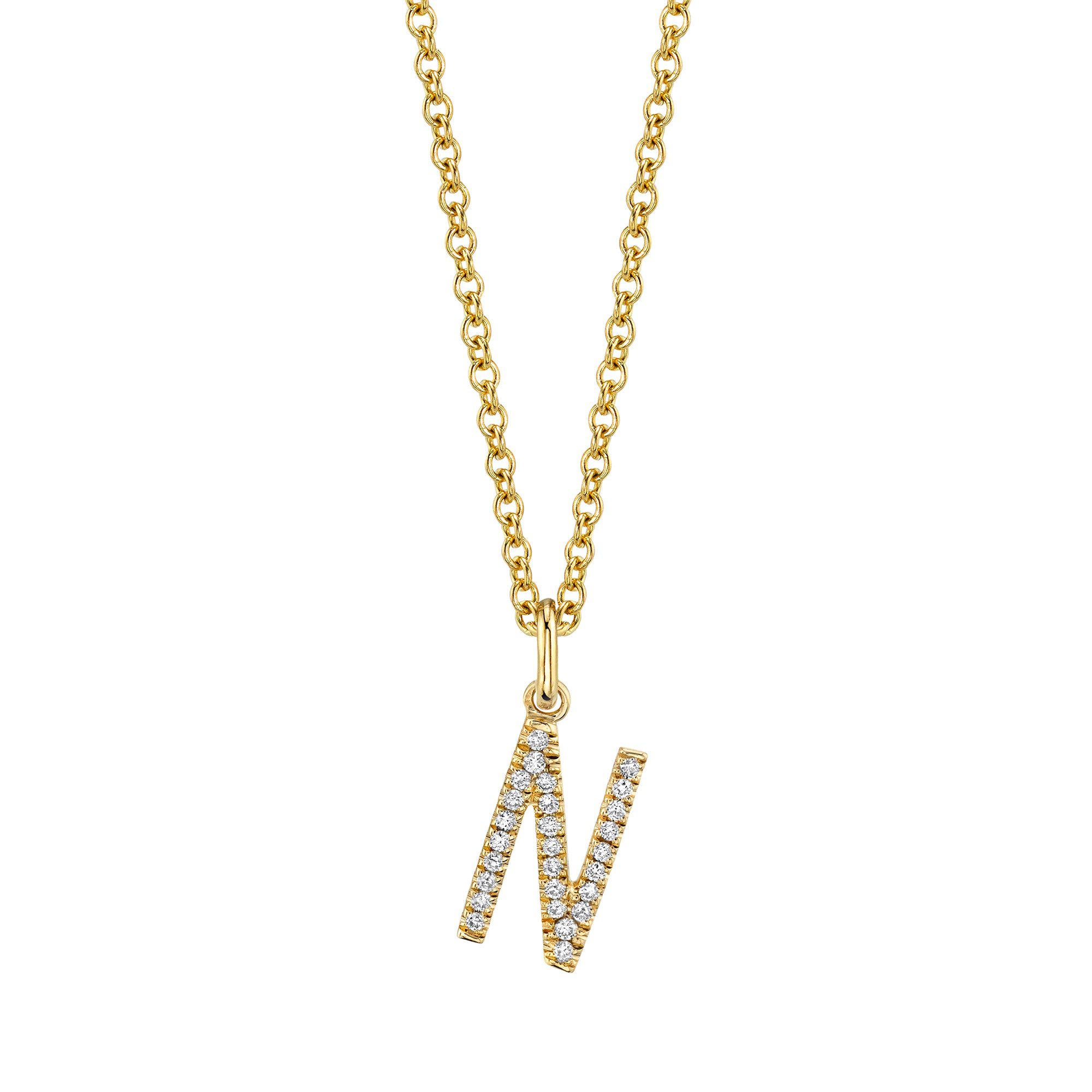 MICHAEL M Necklaces Diamond Initial Pendant