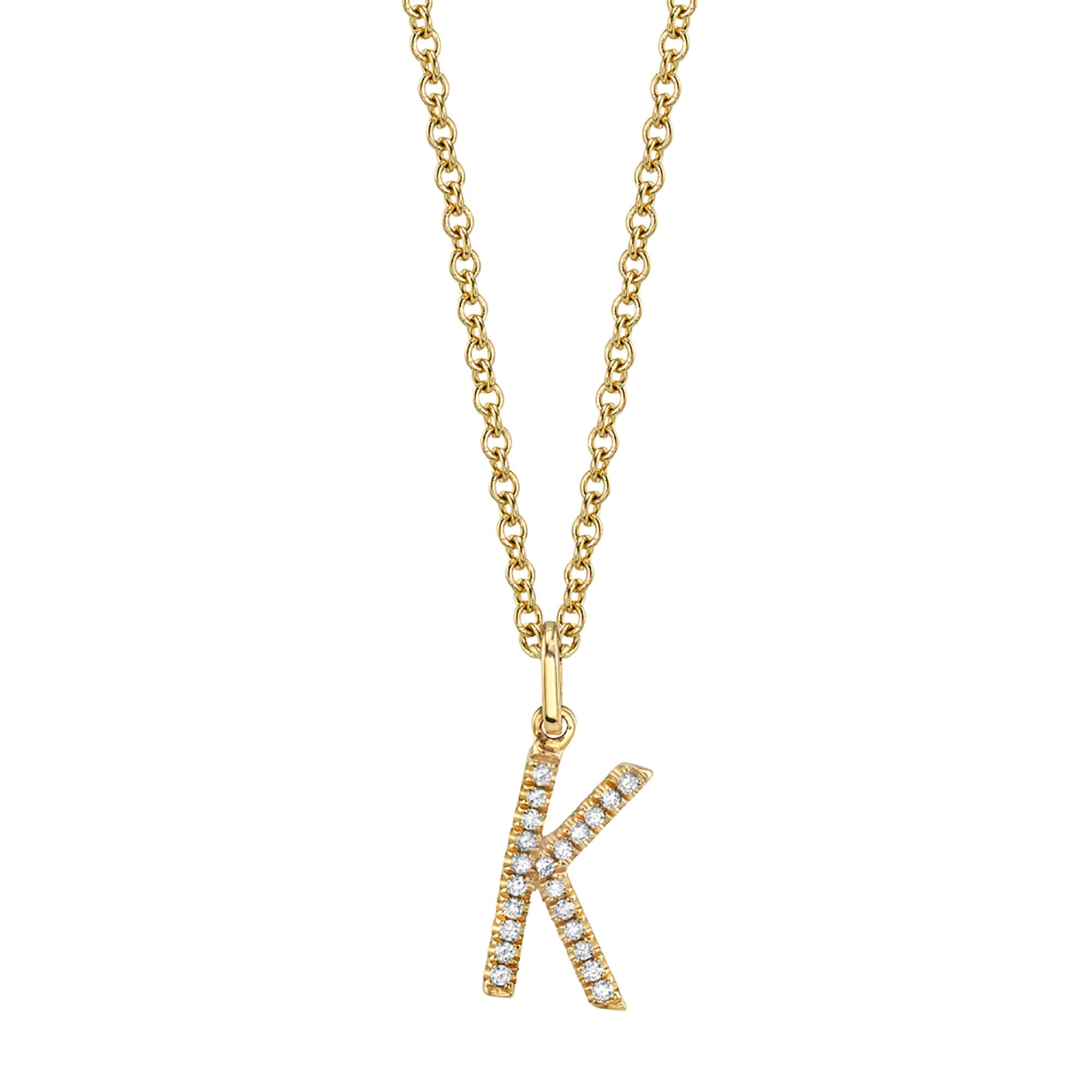 MICHAEL M Necklaces Diamond Initial Pendant