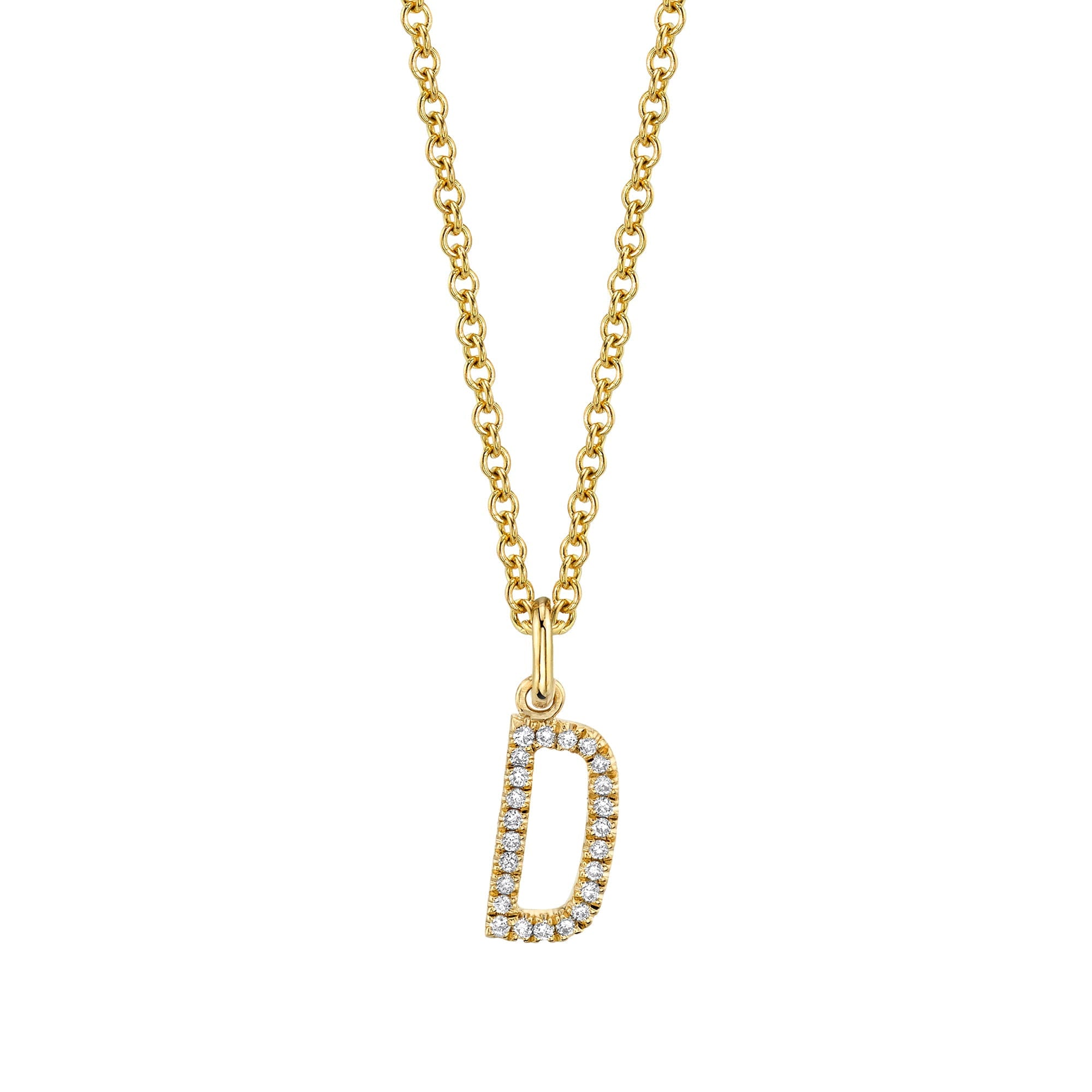 MICHAEL M Necklaces Diamond Initial Pendant