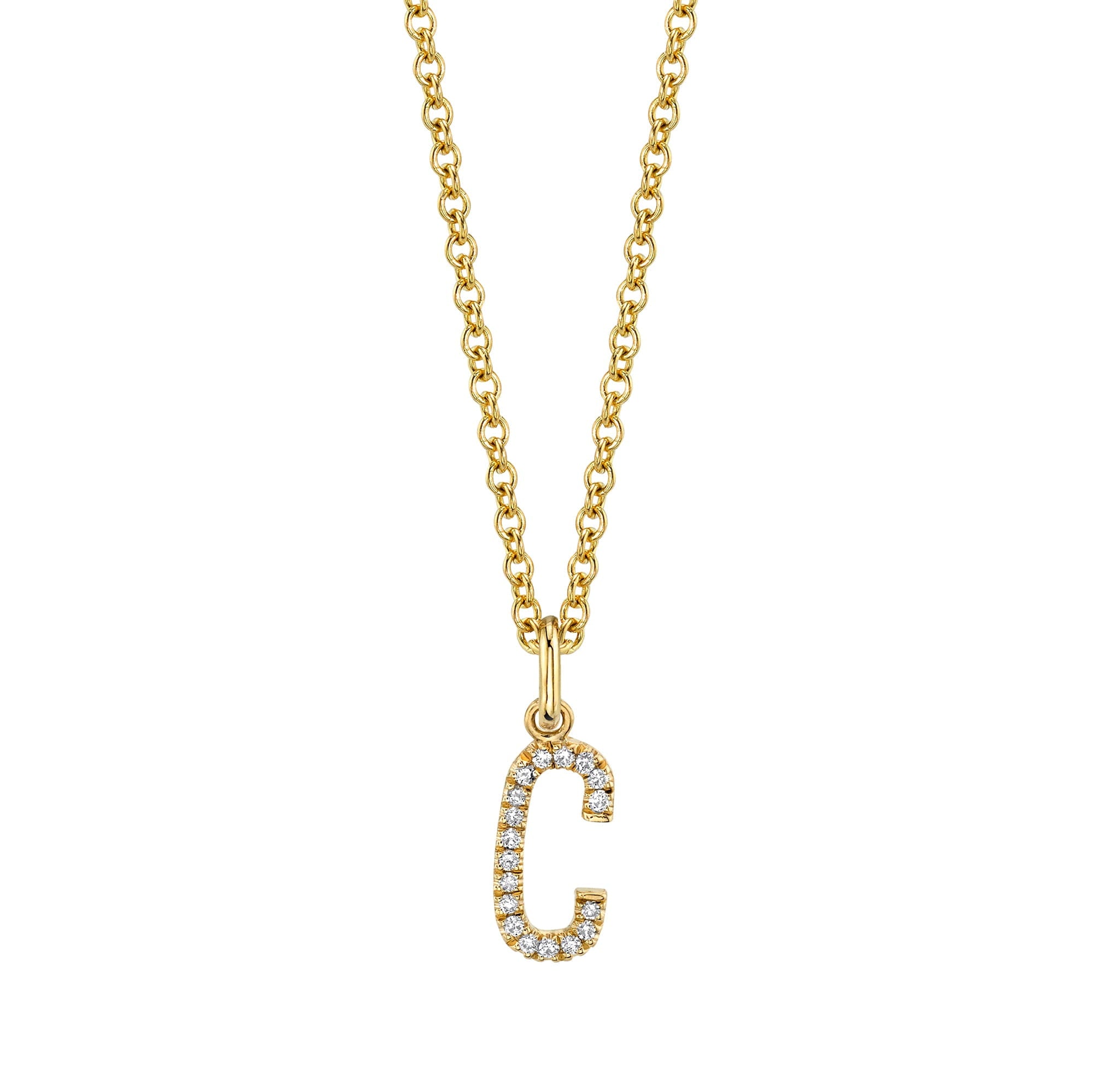 MICHAEL M Necklaces Diamond Initial Pendant