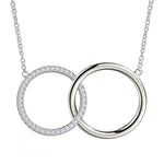 MICHAEL M Necklaces Double Diamond Circle Necklace